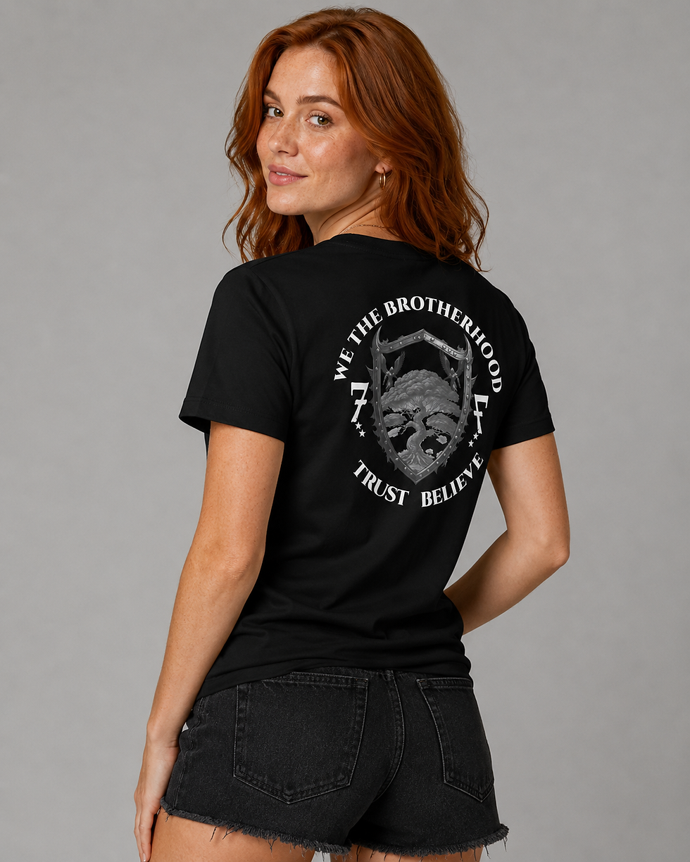 Thumbnail: We The Brotherhood Crest Women’s T-Shirt