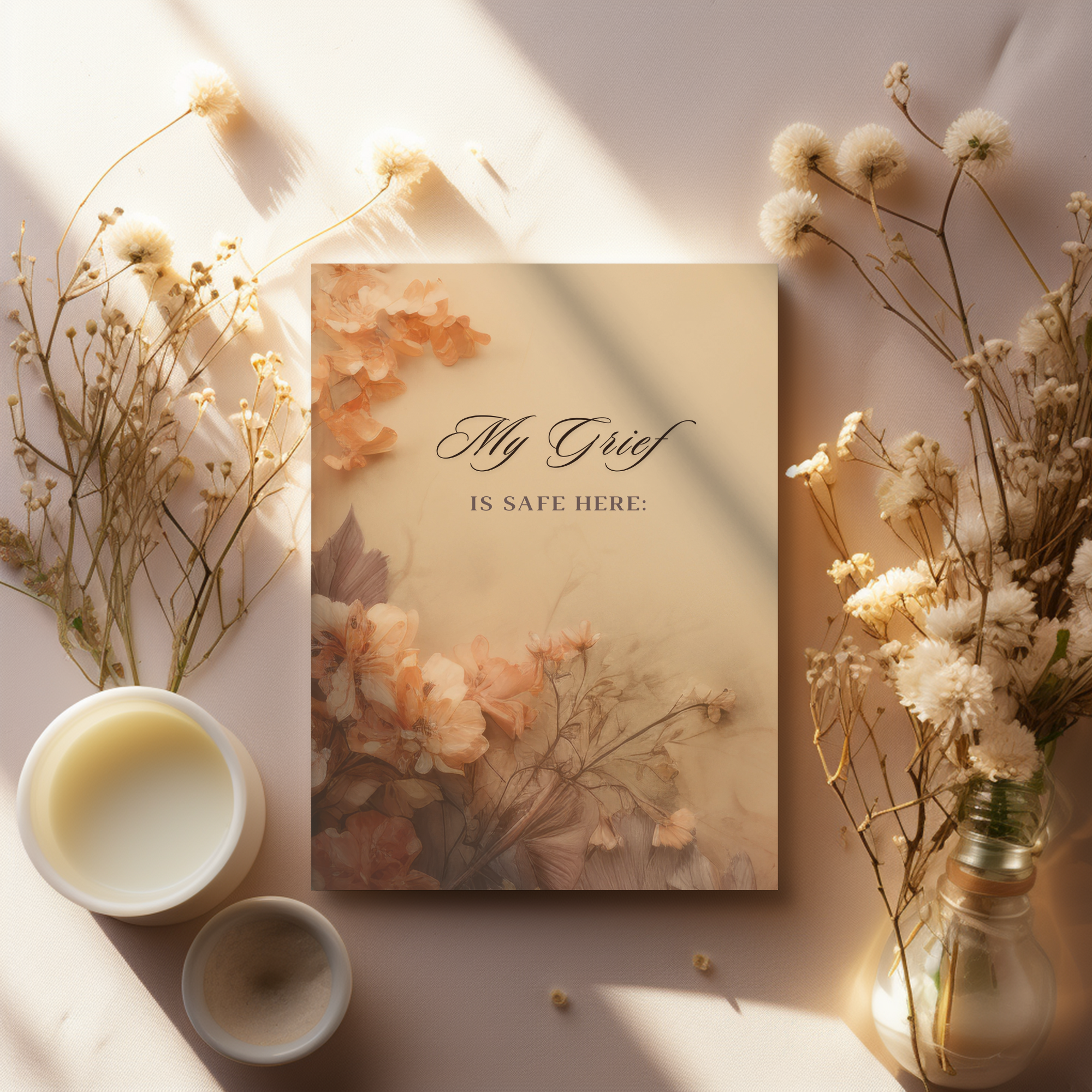 My Grief is Safe Here- Journal by Rachel Shirley - Pet Loss Grief Coach -Grief Journal, Memorial Journal, Grief Gift