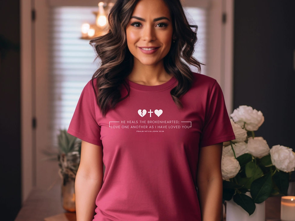 Thumbnail: Christian Encouragement Shirt, He Heals the Brokenhearted