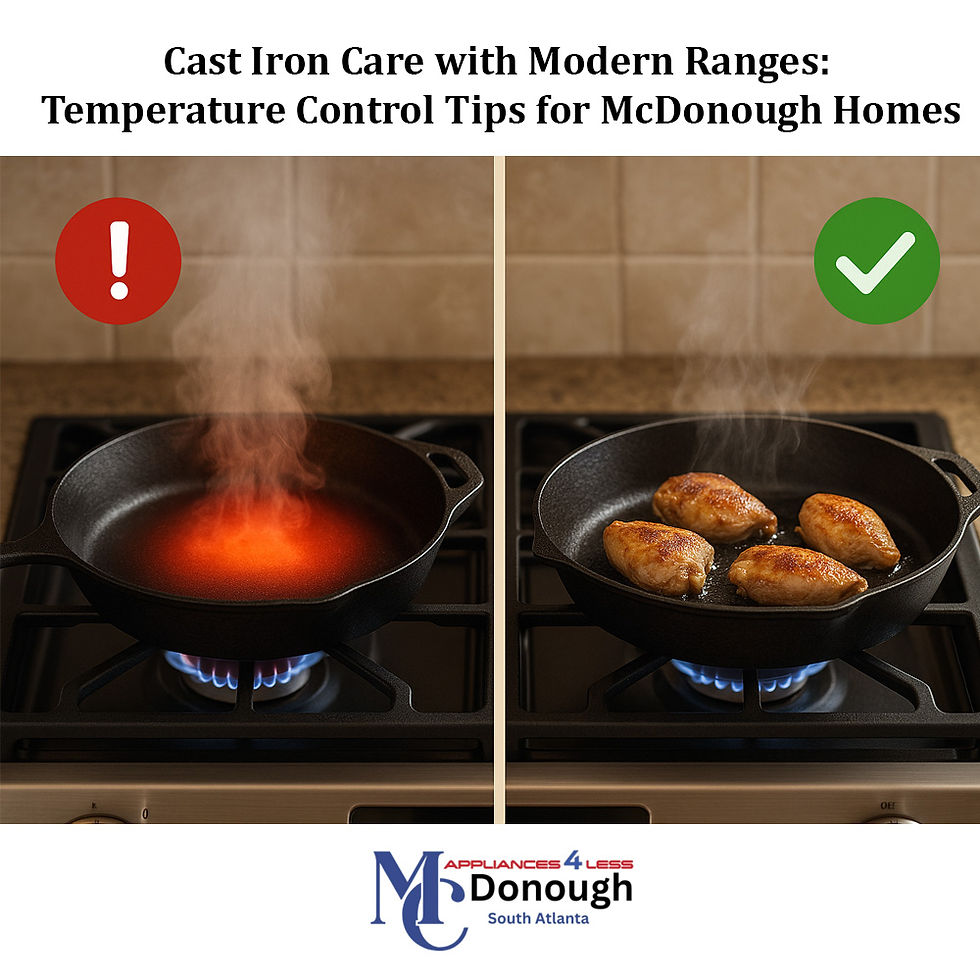 Cast iron care with modern ranges