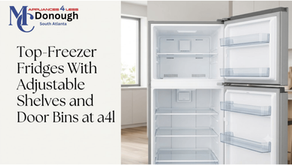 Top-Freezer Fridges With Adjustable Shelves and Door Bins at A4L