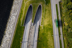 Ryfast tunnel entrance at Solbakk from the air – drone photo