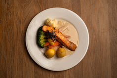 Salmon dish on a plate – food photography