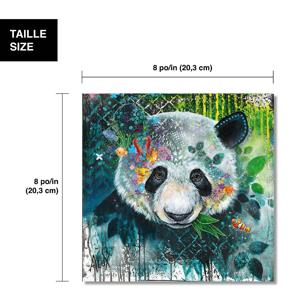 Miniature : Impression - Panda - 8 x 8 pouces