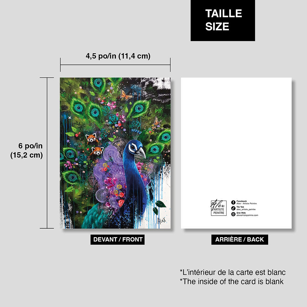 Miniature : Carte de souhait - Paon 2
