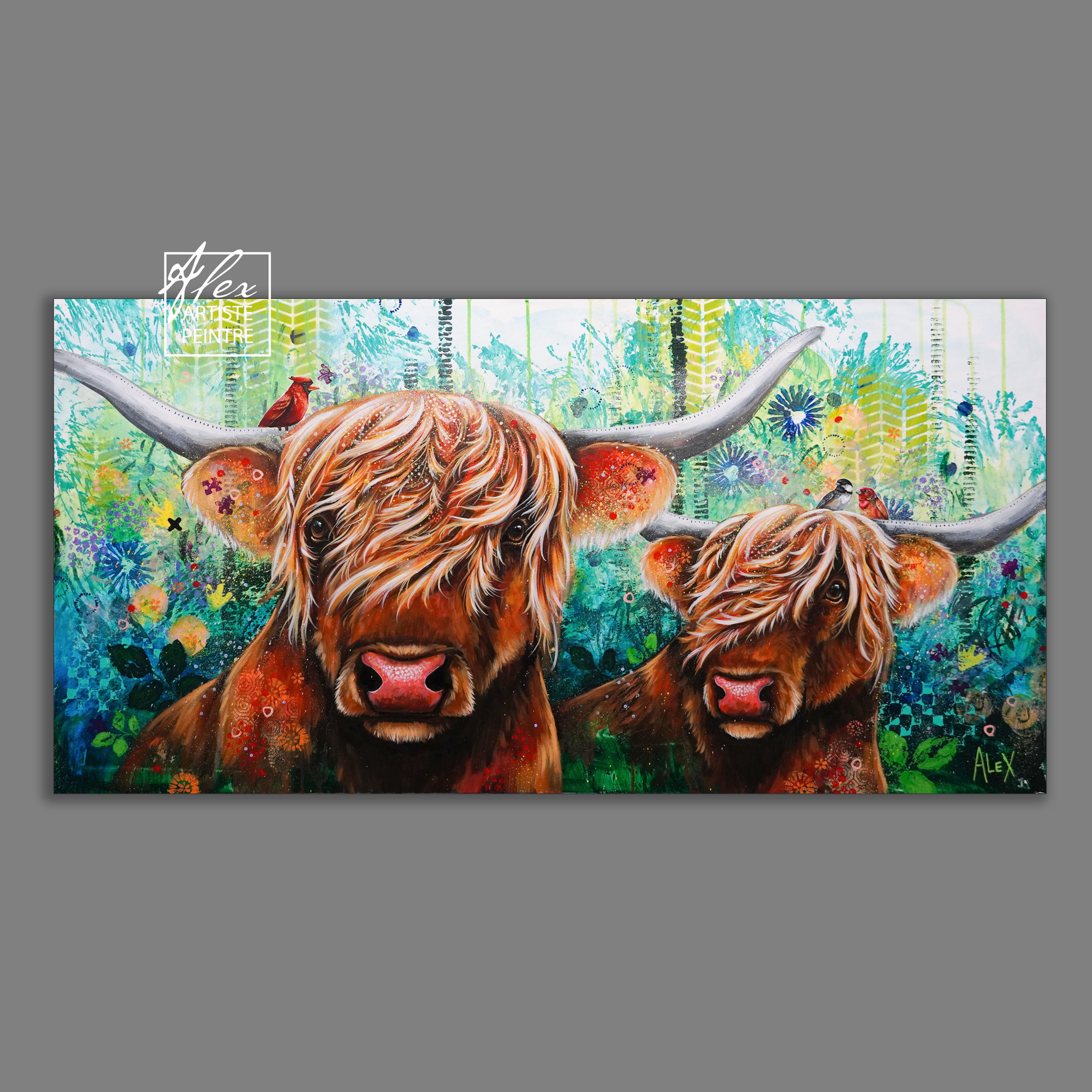 Bonjour! - 24 x 48 inches