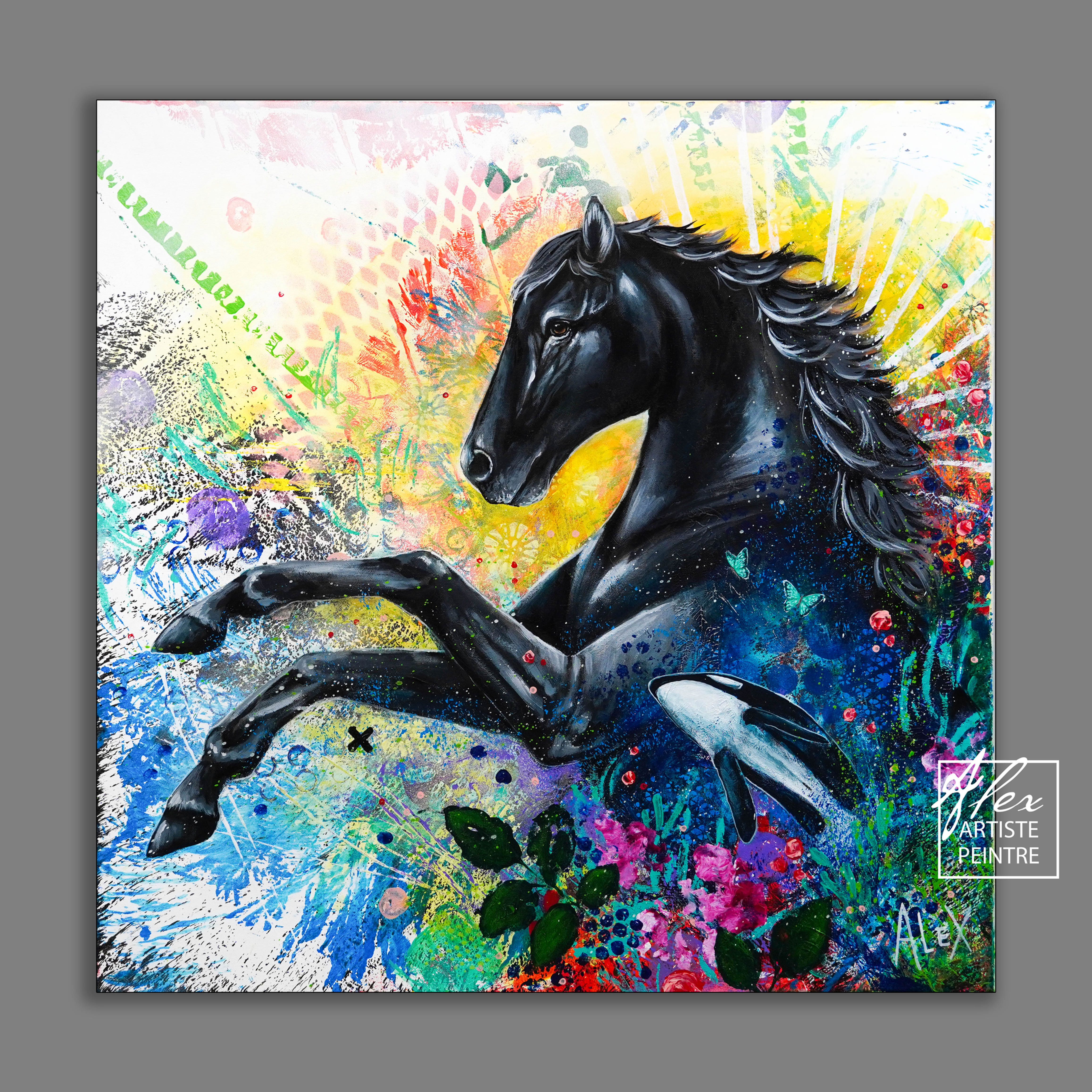 Élan sauvage - 24 x 24 inches