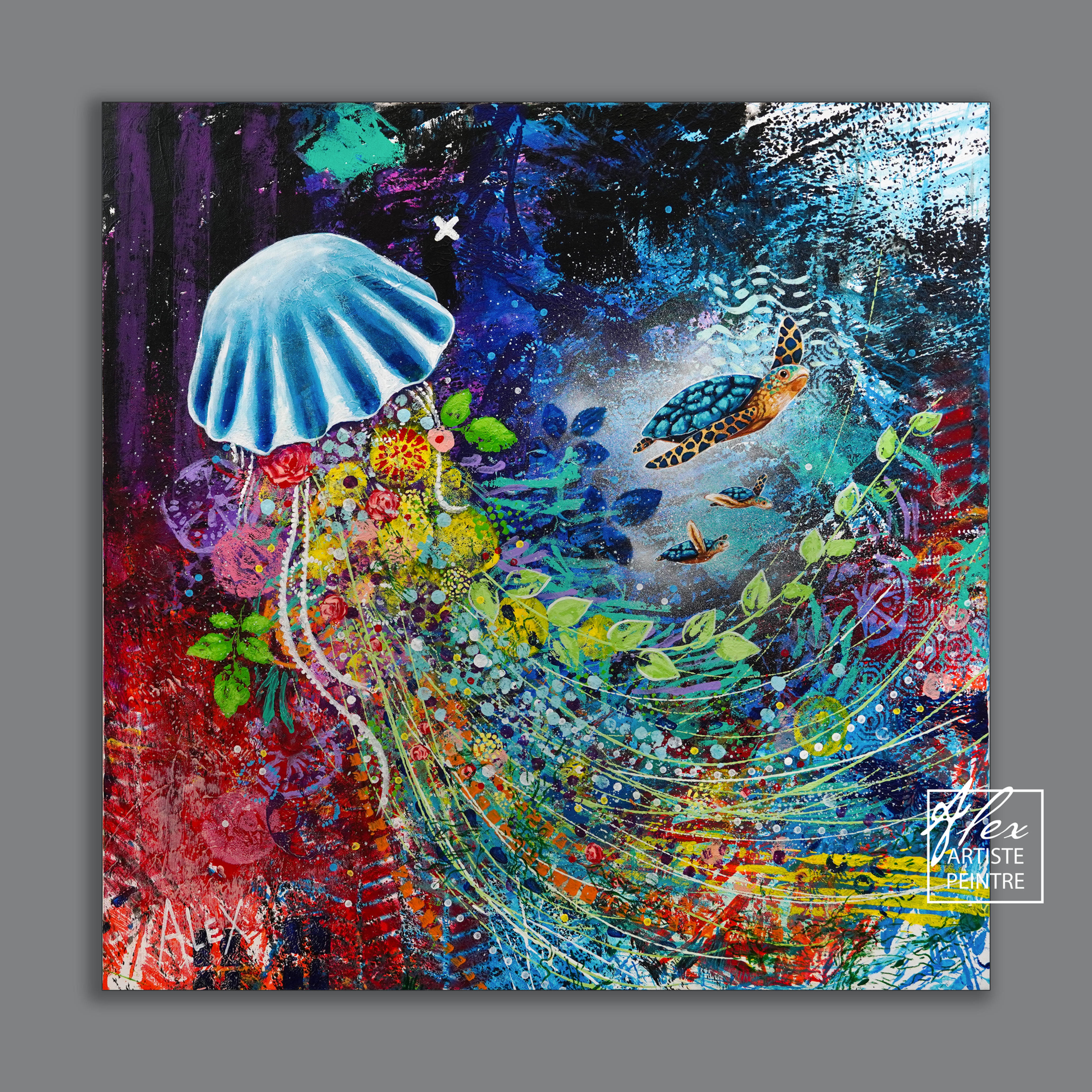 Au coeur du courant - 24 x 24 inches