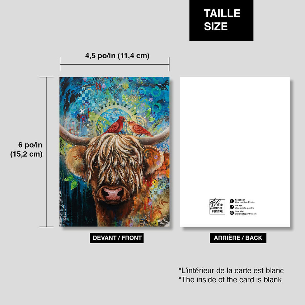 Miniature : Carte de souhait - Vache