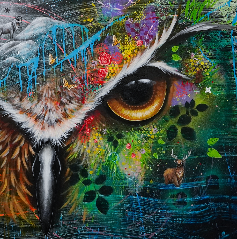 Miniature : Reproduction hibou 1 - 15 x 20 po ou 24 x 32 po
