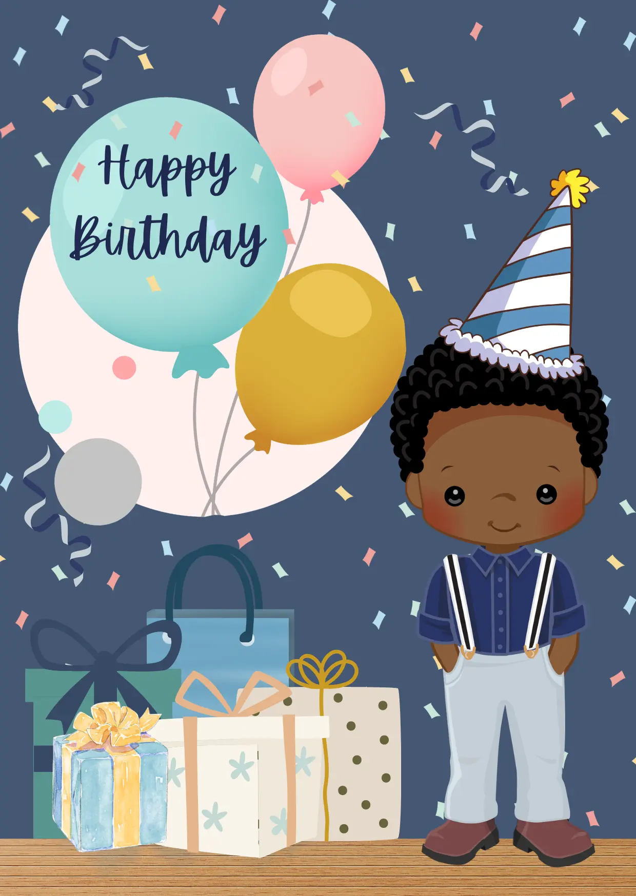 Birthday Boy - Editable Digital Birthday Card