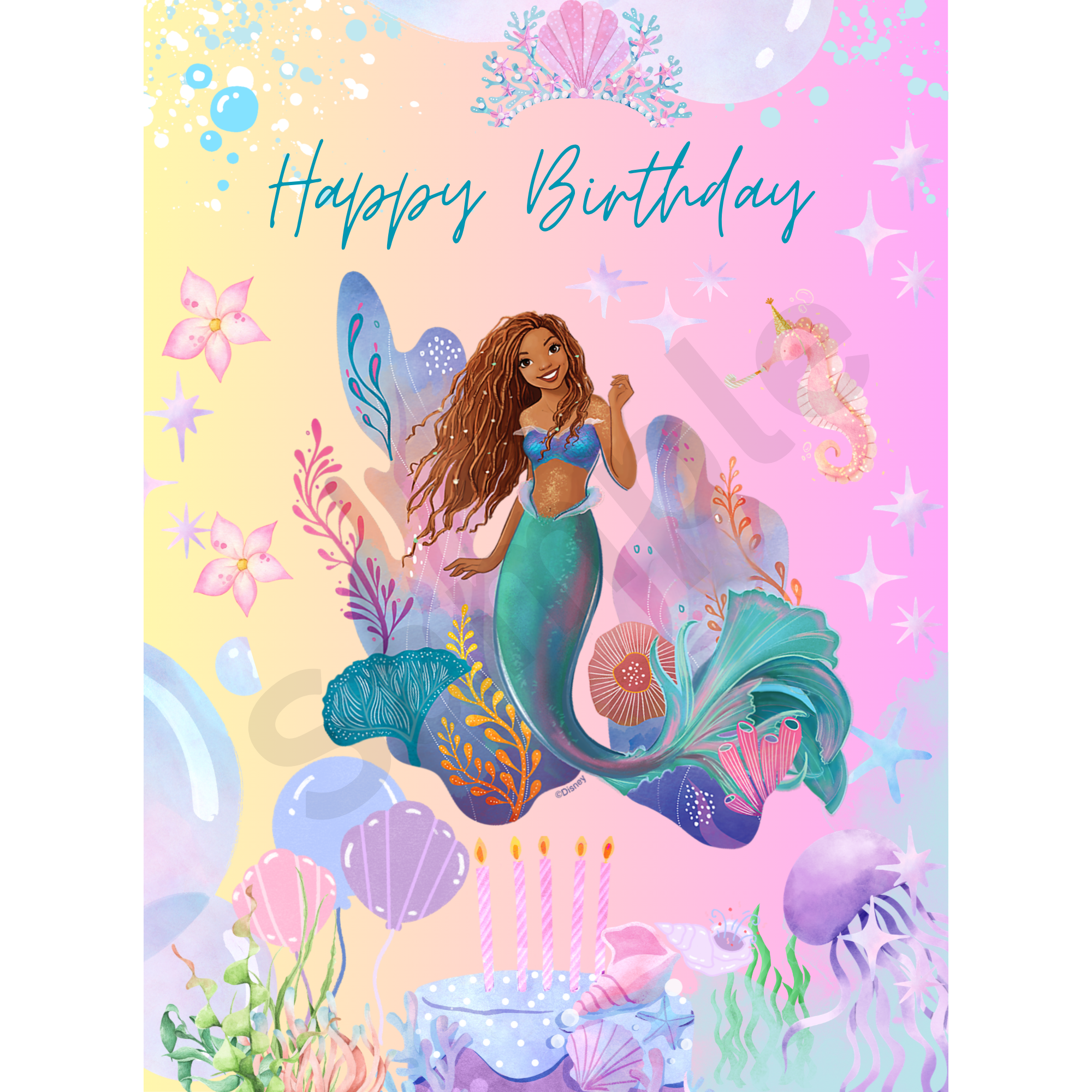 Under The Sea editable digital card by Colourfully Black
