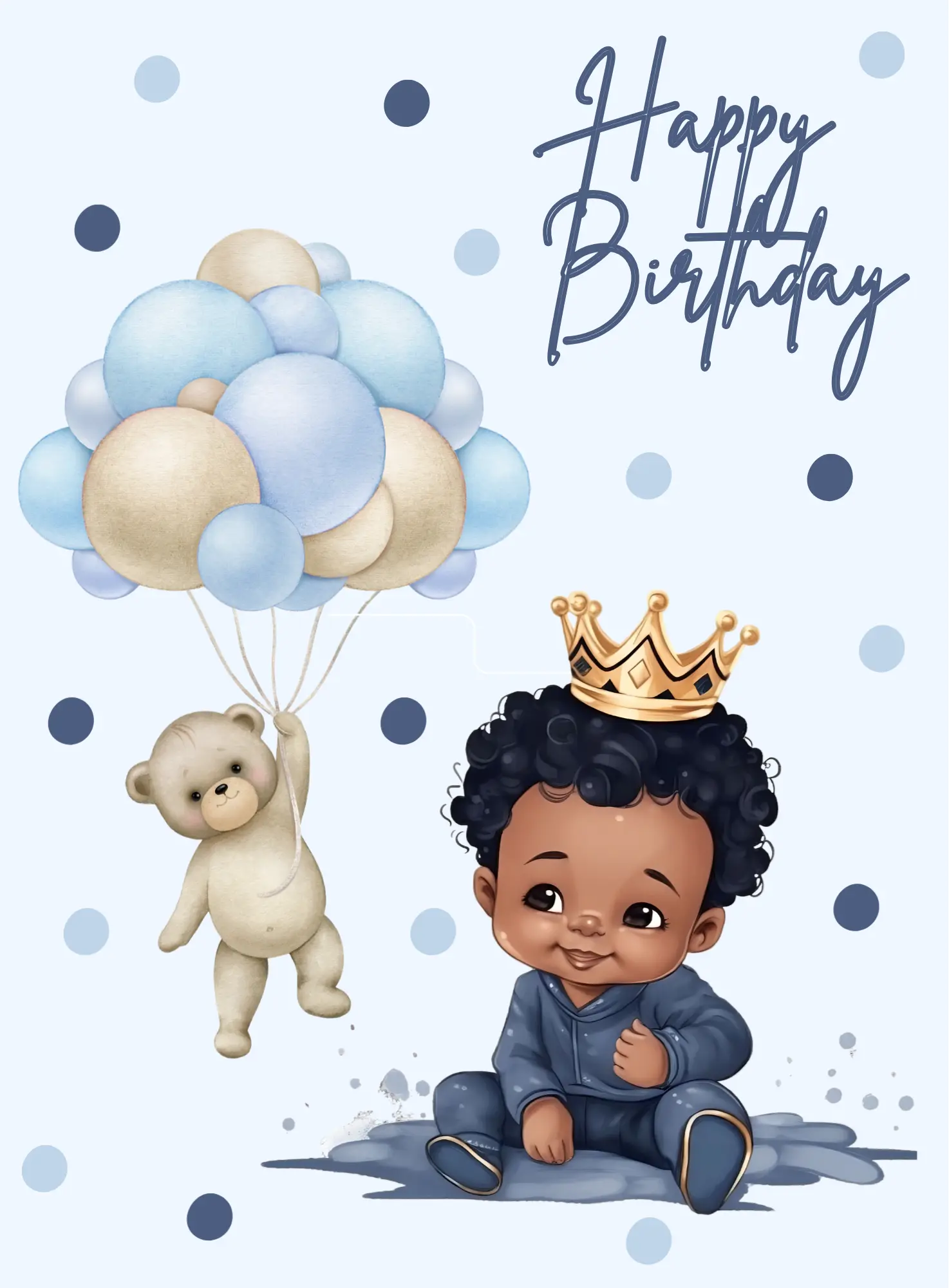 Dot Dot - Editable Digital Birthday Card