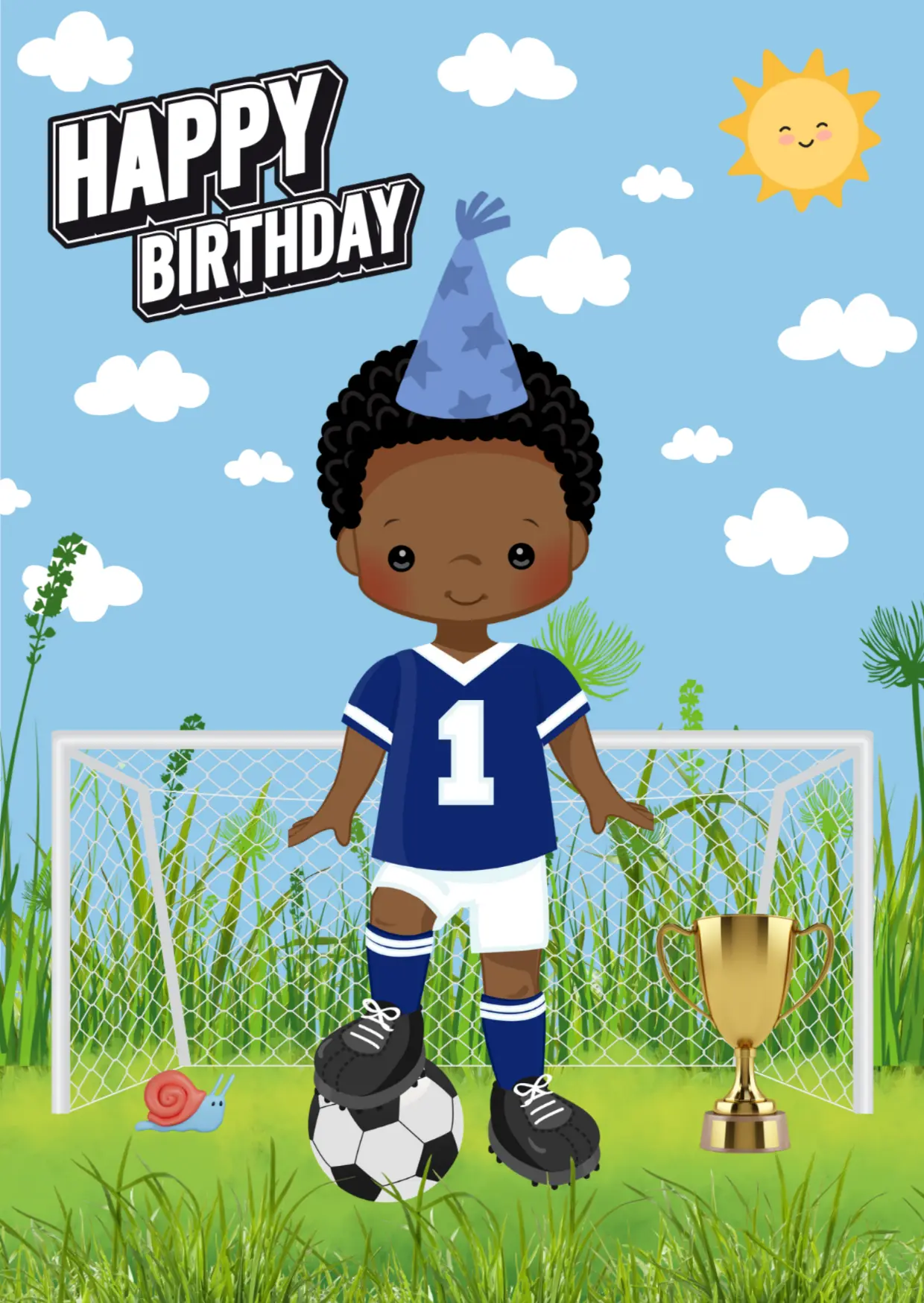 Football - Editable Digital Birthday Card