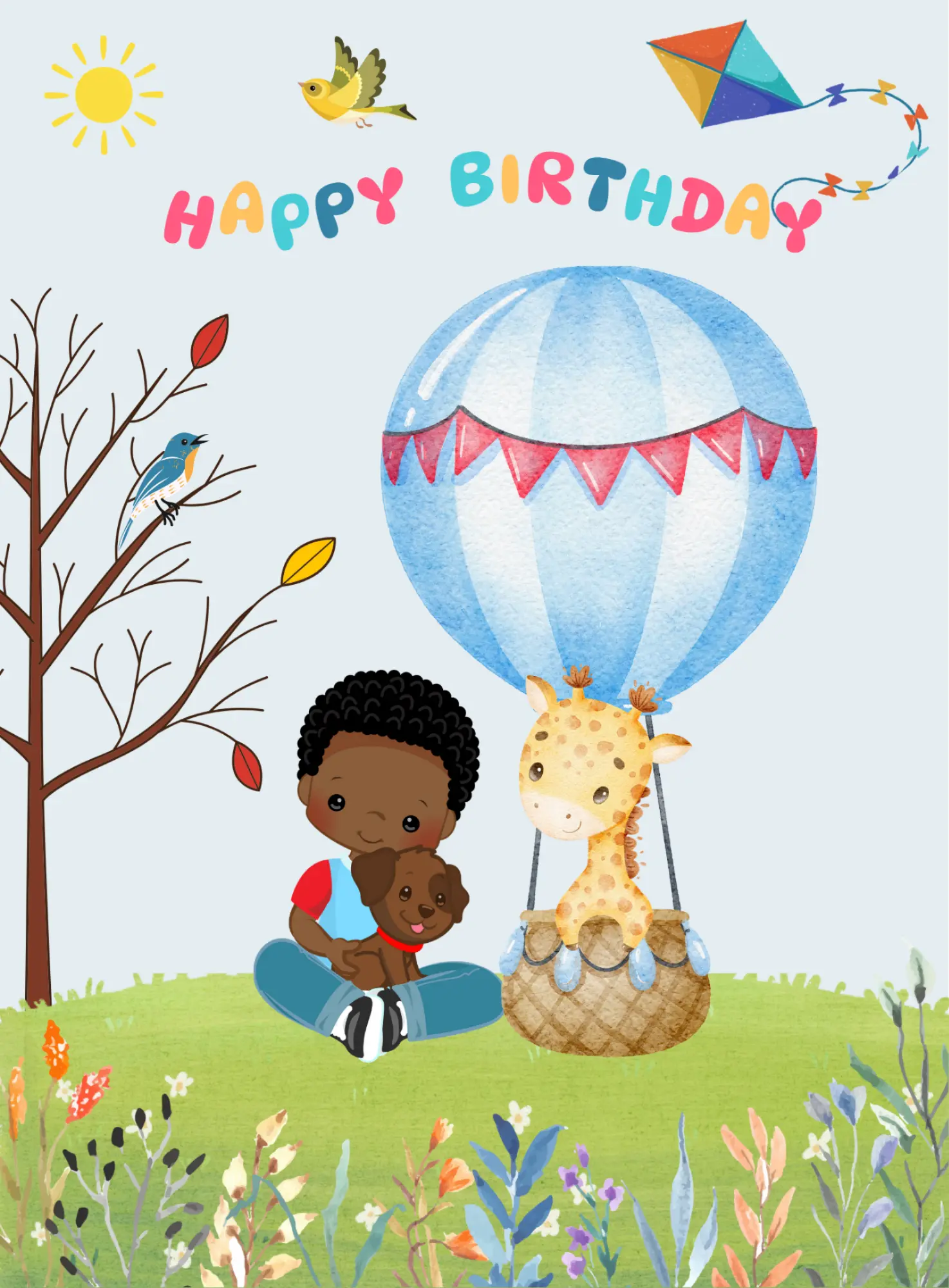 Best Friends - Editable Digital Birthday Card