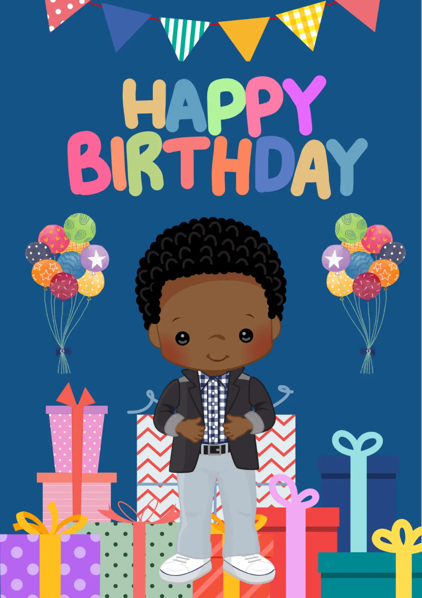 Celebration Day - Editable Digital Birthday Card