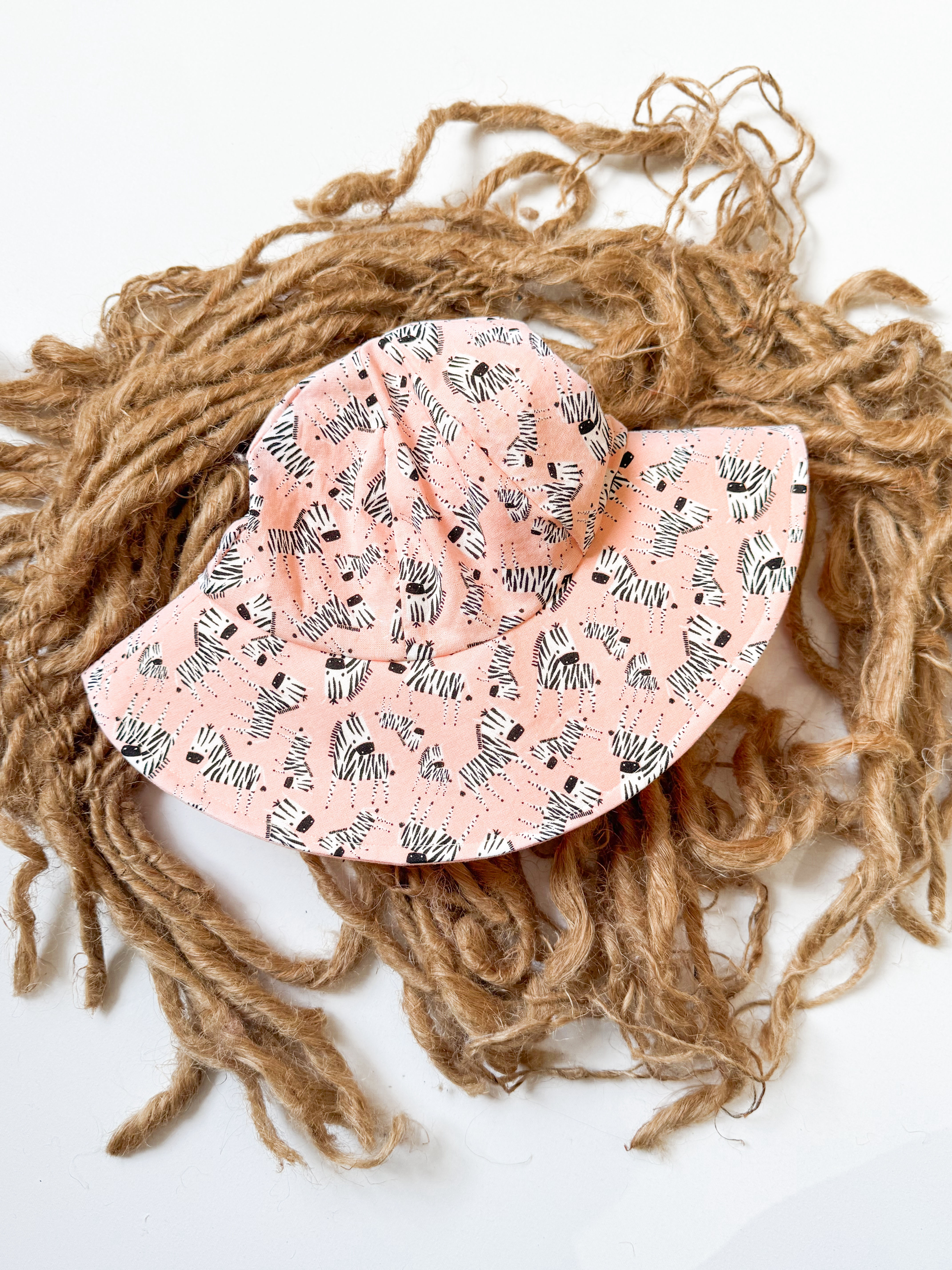 Peachy Zebra Safari Sun Hat