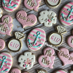 Congrats to Nikki & JB!!_🌴🐚🌊💍 •_•_•_•_•_•_#decoratedcookies #baking #beachbridalshower #destinat