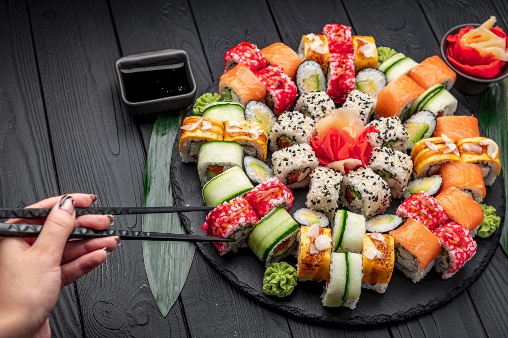 Arranged Food and Objects