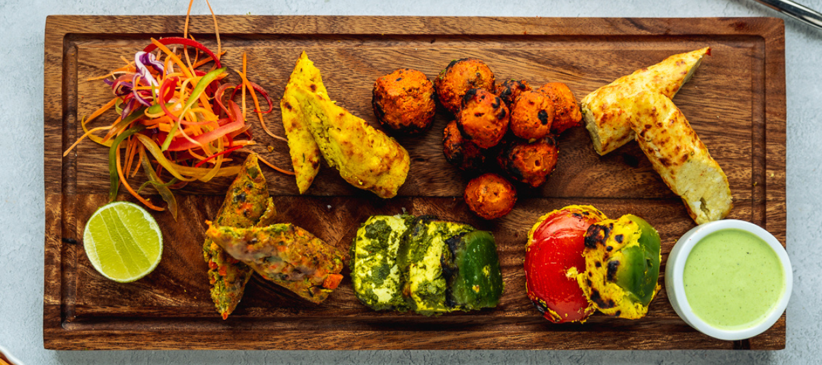 Arranged Food and Objects