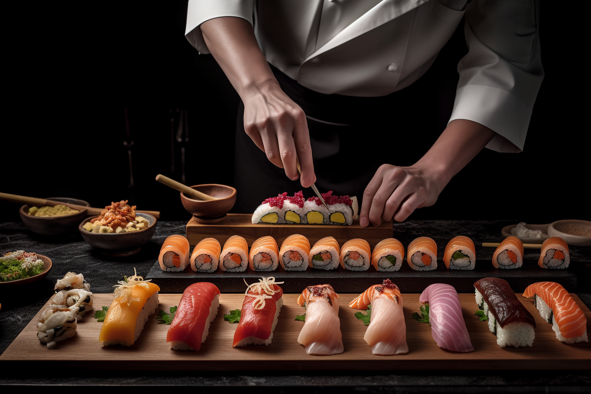 Arranged Food and Objects