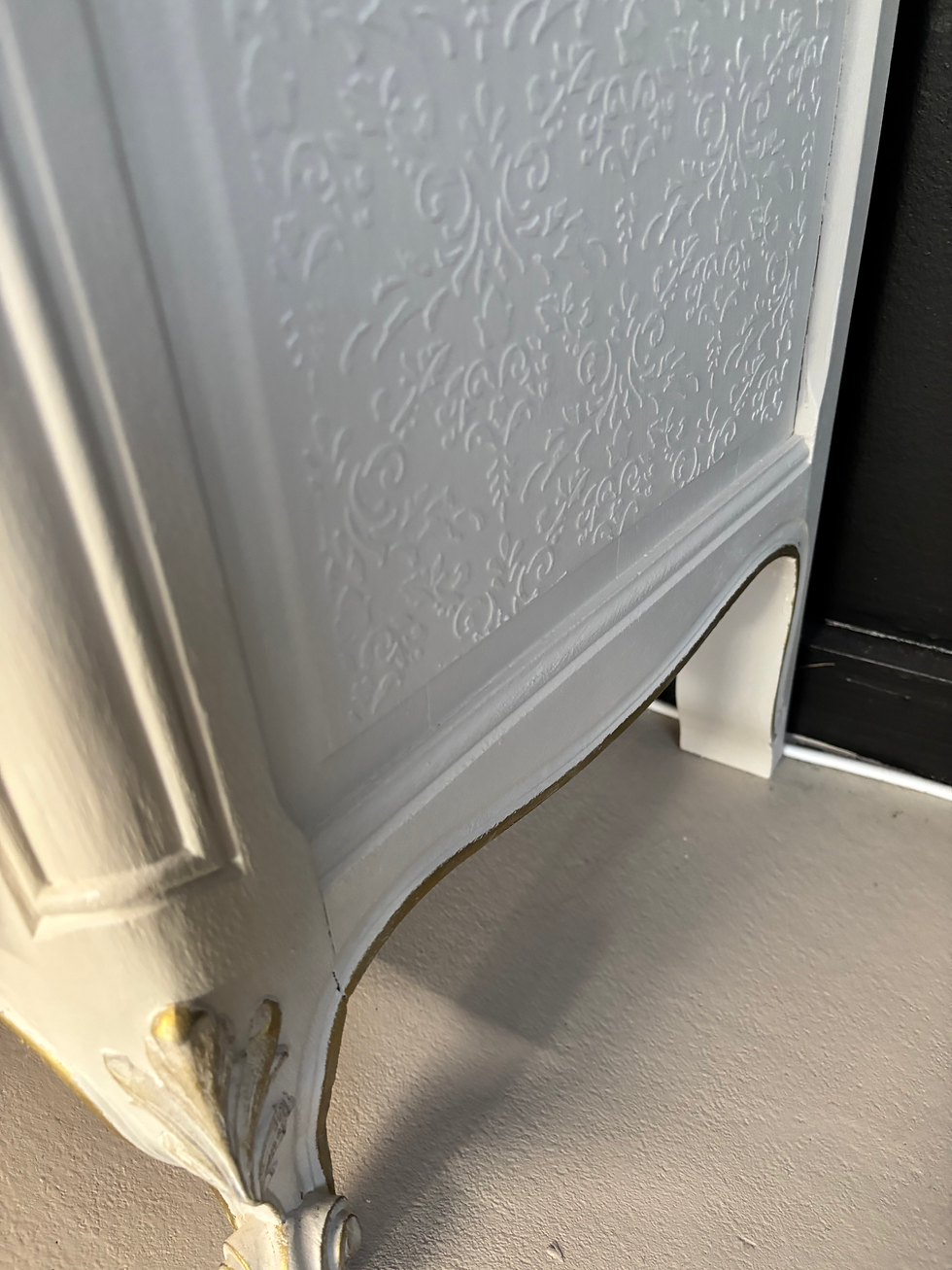 Miniature : commode blanche et or "sofia"