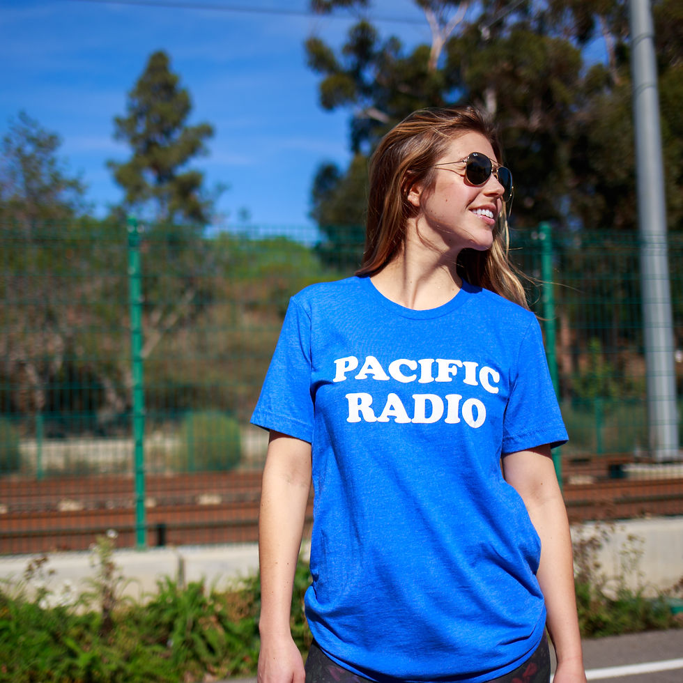 Thumbnail: Heather Blue "Pacific Radio" T Shirt