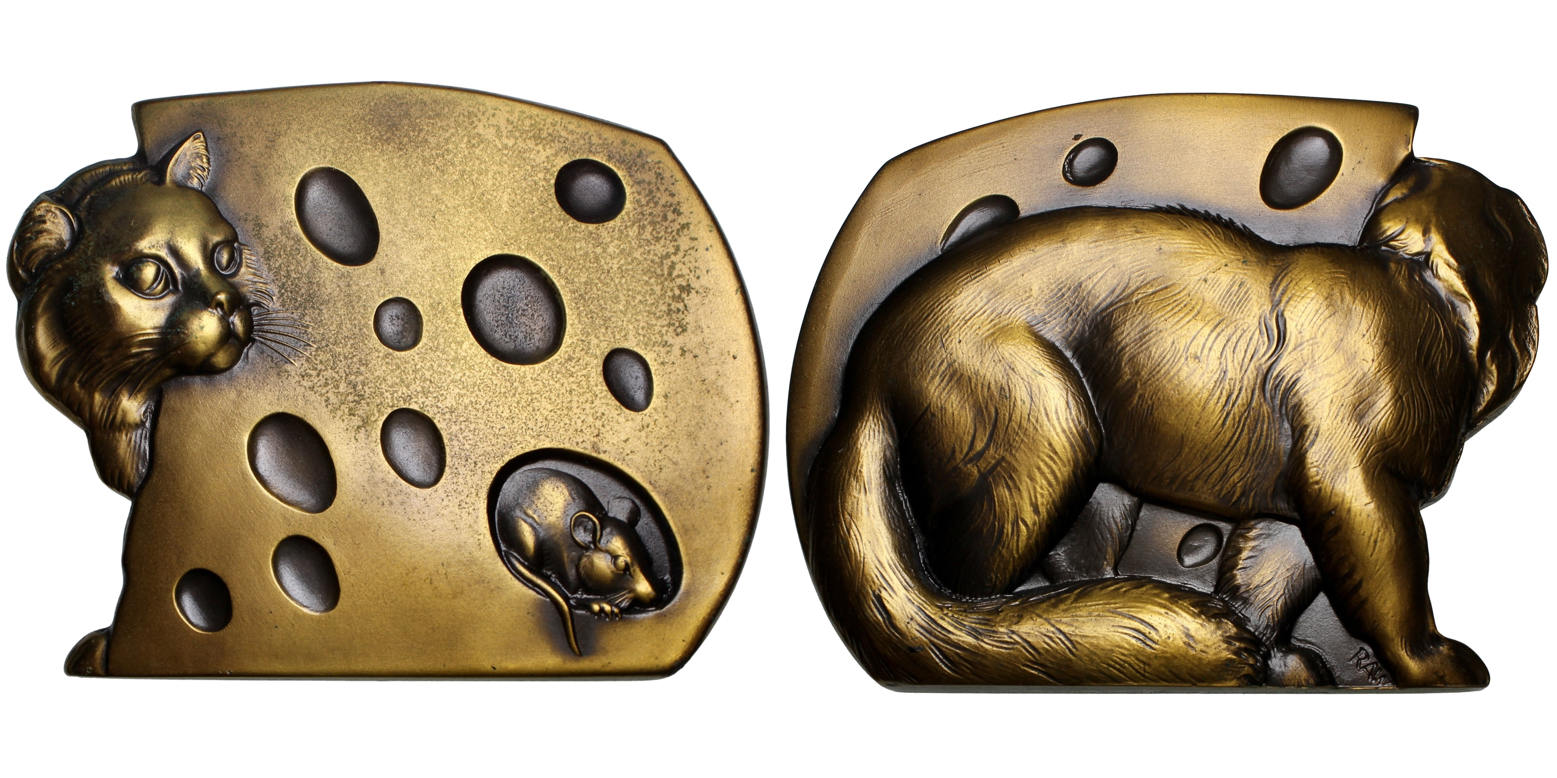 102978  |  UNITED STATES. Cat and Mouse bronze Medal.