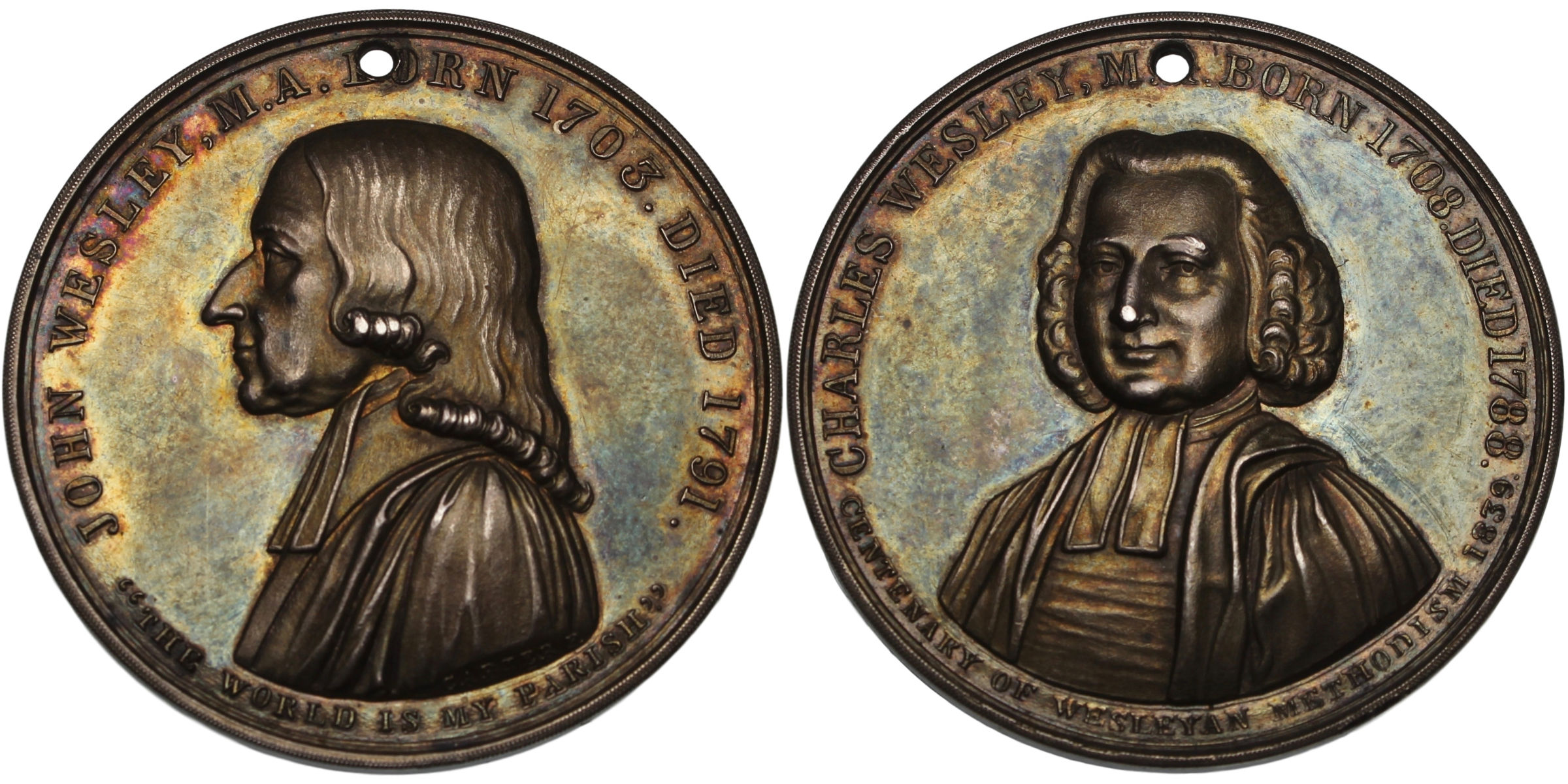 100594 | GREAT BRITAIN. John & Charles Wesley silver Medal.