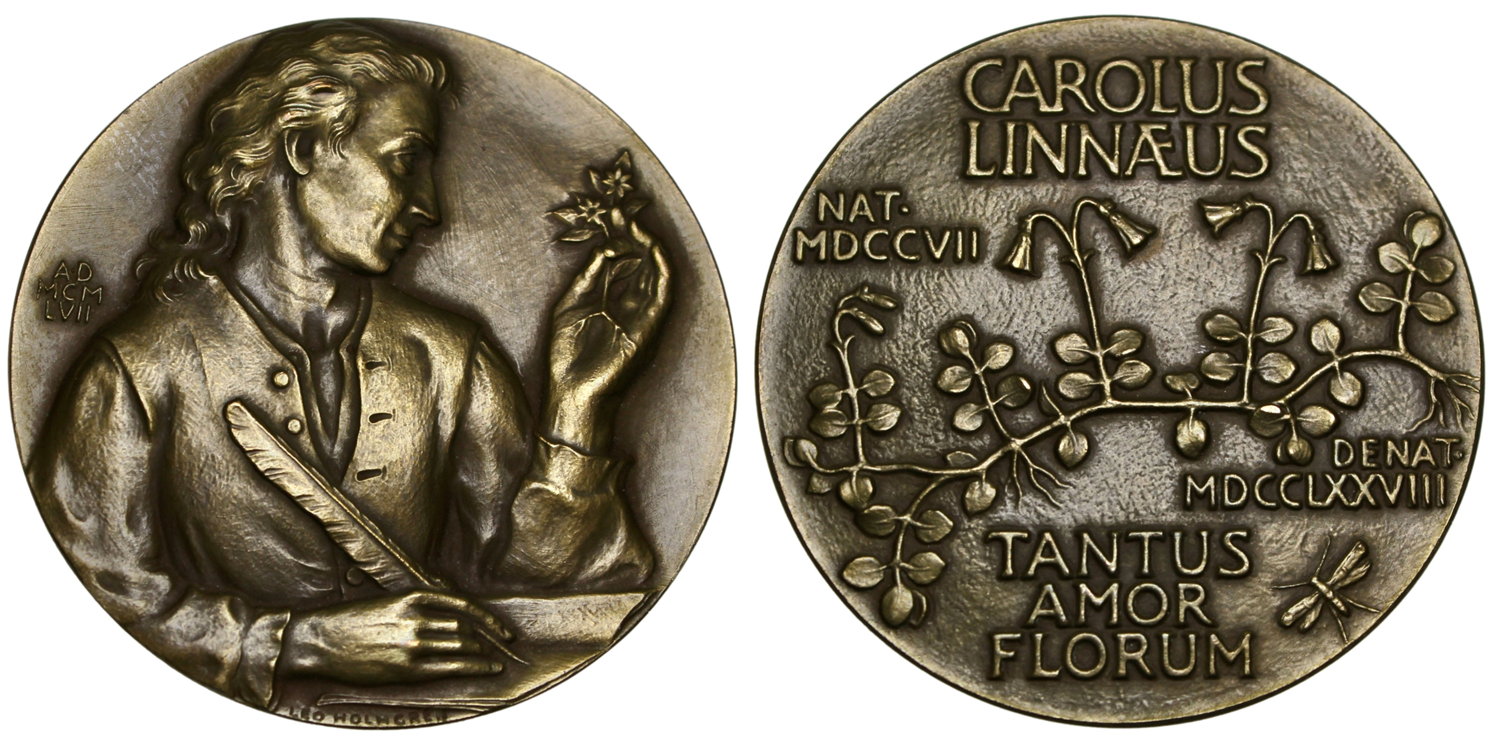 103443 | SWEDEN. Carolus Linnæus (Carl von Linné) bronze Medal.