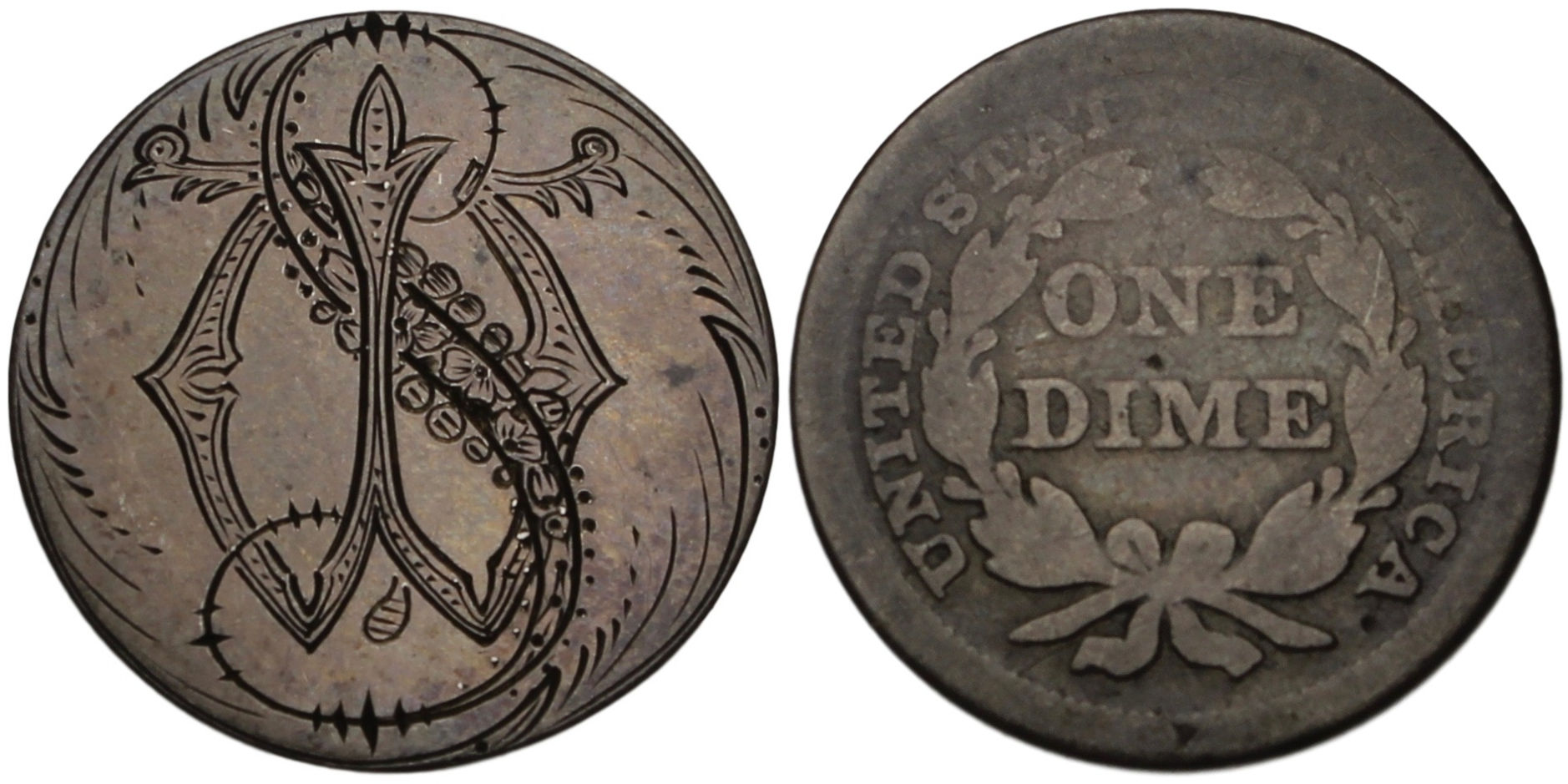 100893 | UNITED STATES. S–W silver Love Token.