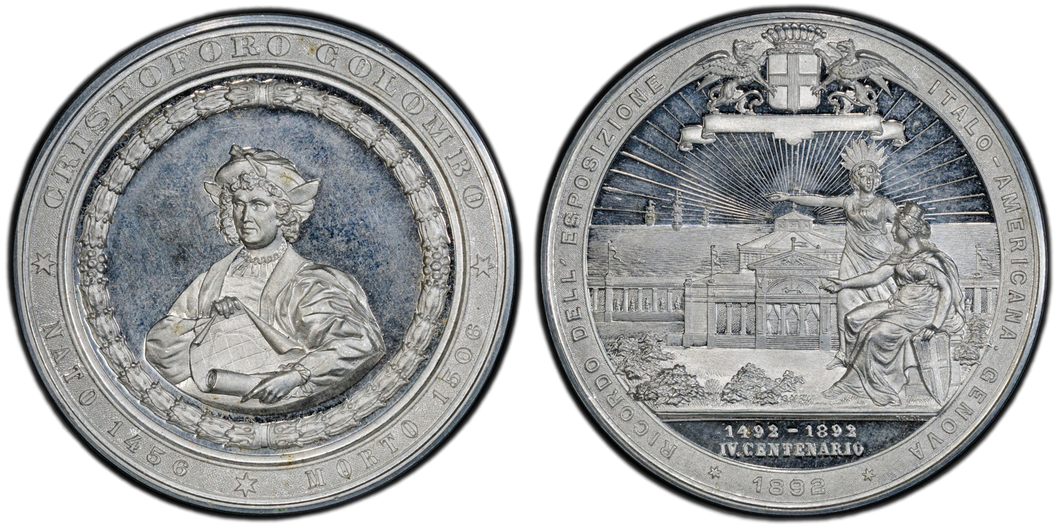 103269 | UNITED STATES. Christopher Columbus/"The Journey" aluminum Medal.