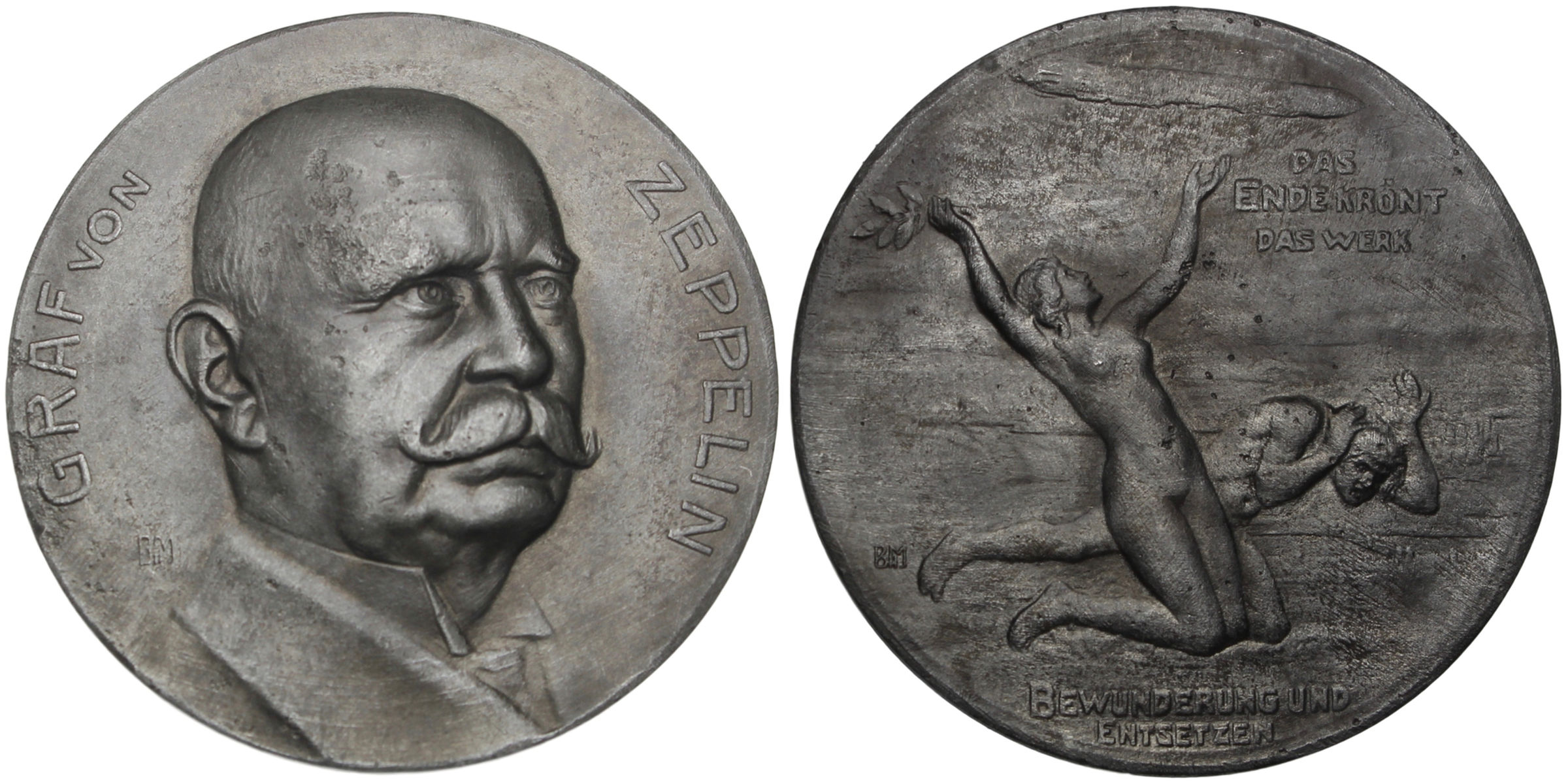 100835 | GERMANY. Ferdinand Adolf Heinrich August Graf von Zeppelin zinc Medal