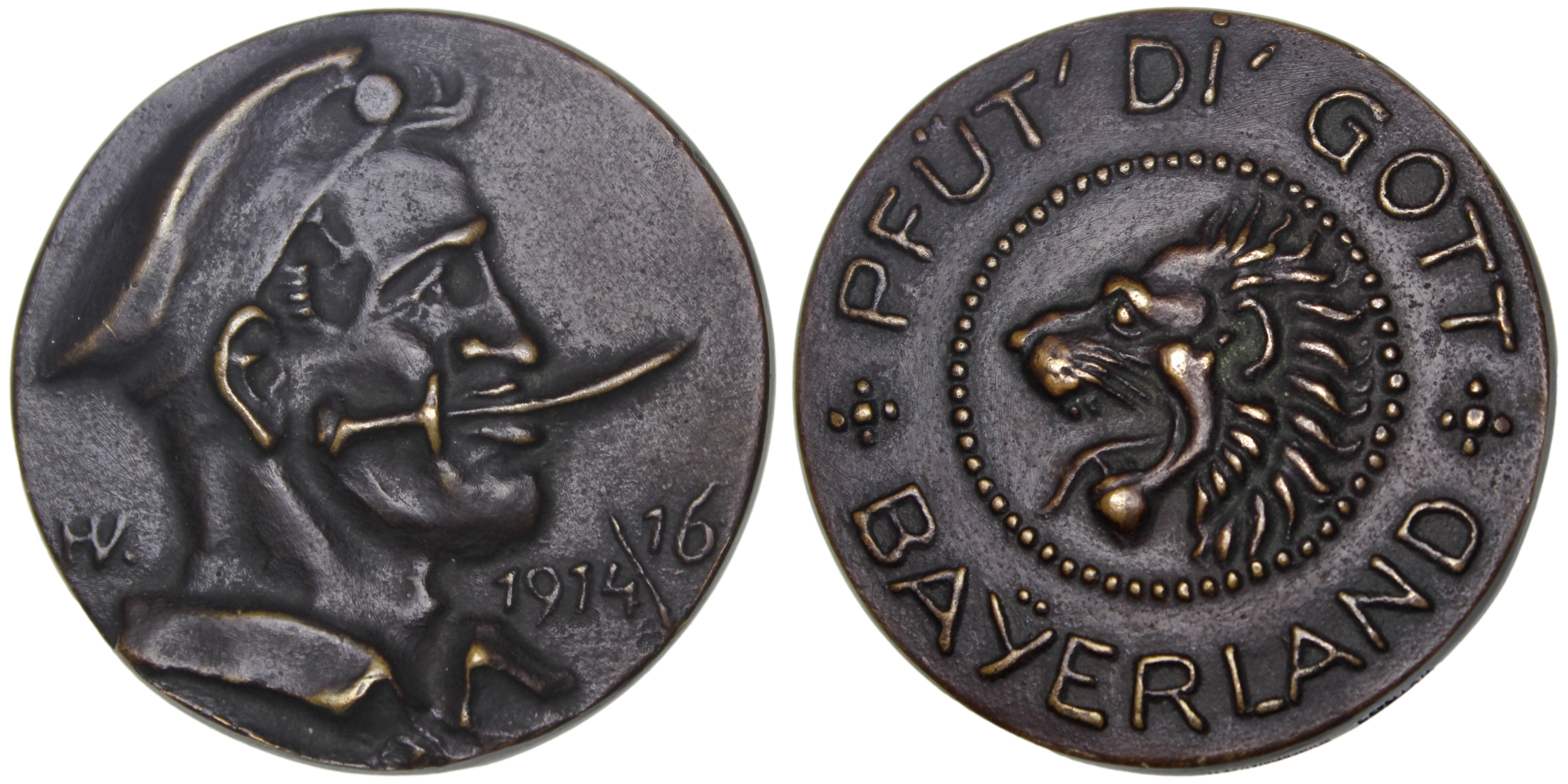 103181 | GERMANY. "God Protect You, Bavaria" cast bronze Medal.