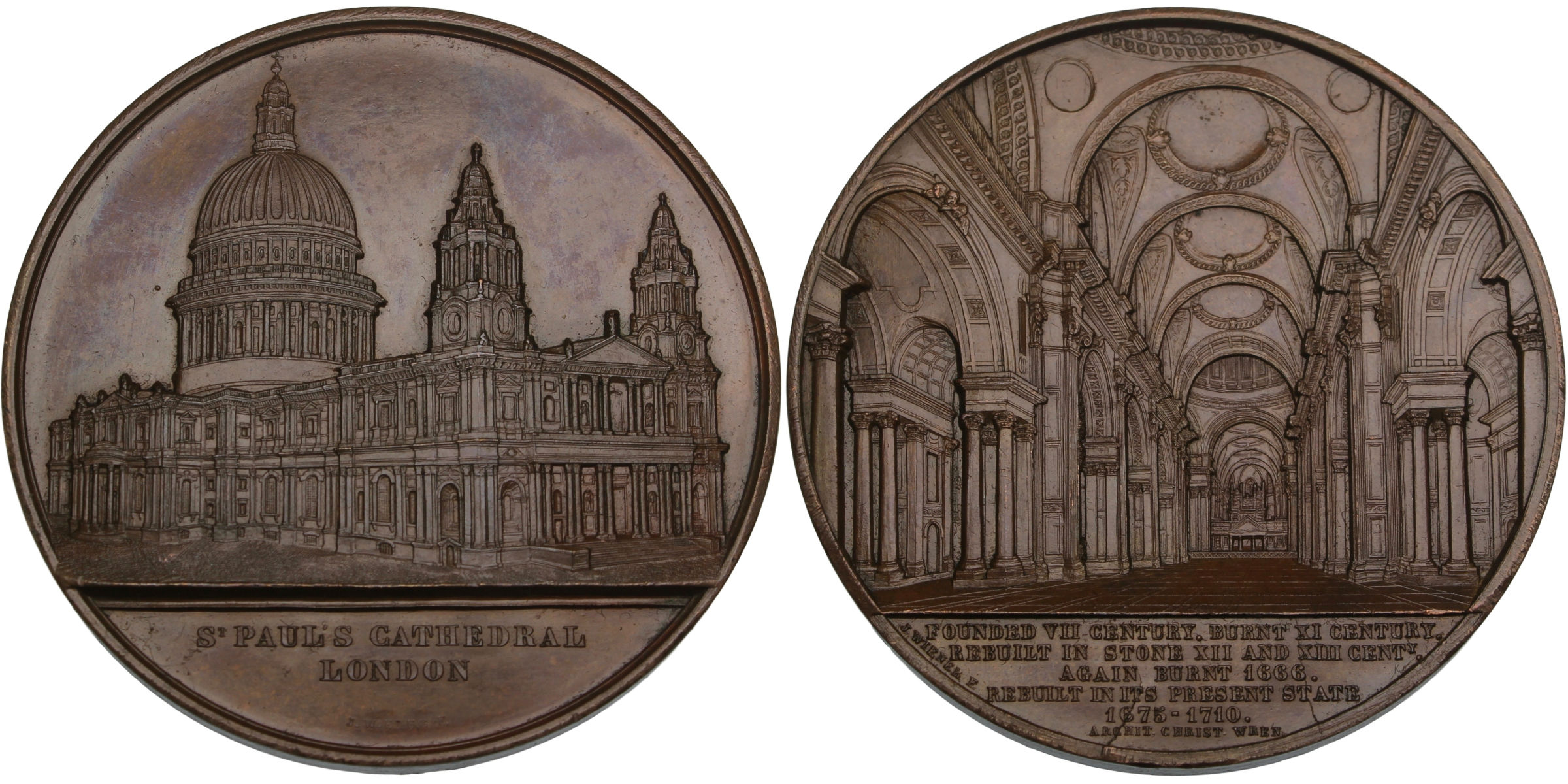 100567 | GREAT BRITAIN. St. Paul's Cathedral bronze Medal.