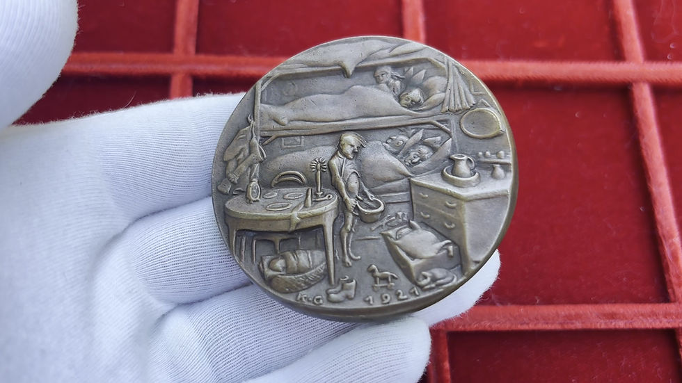 Thumbnail: 103117  |  GERMANY. Scarcity of Living Space cast bronze Medal.