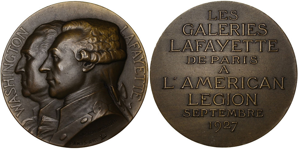 100264 | UNITED STATES & FRANCE. American Legion bronze Medal.