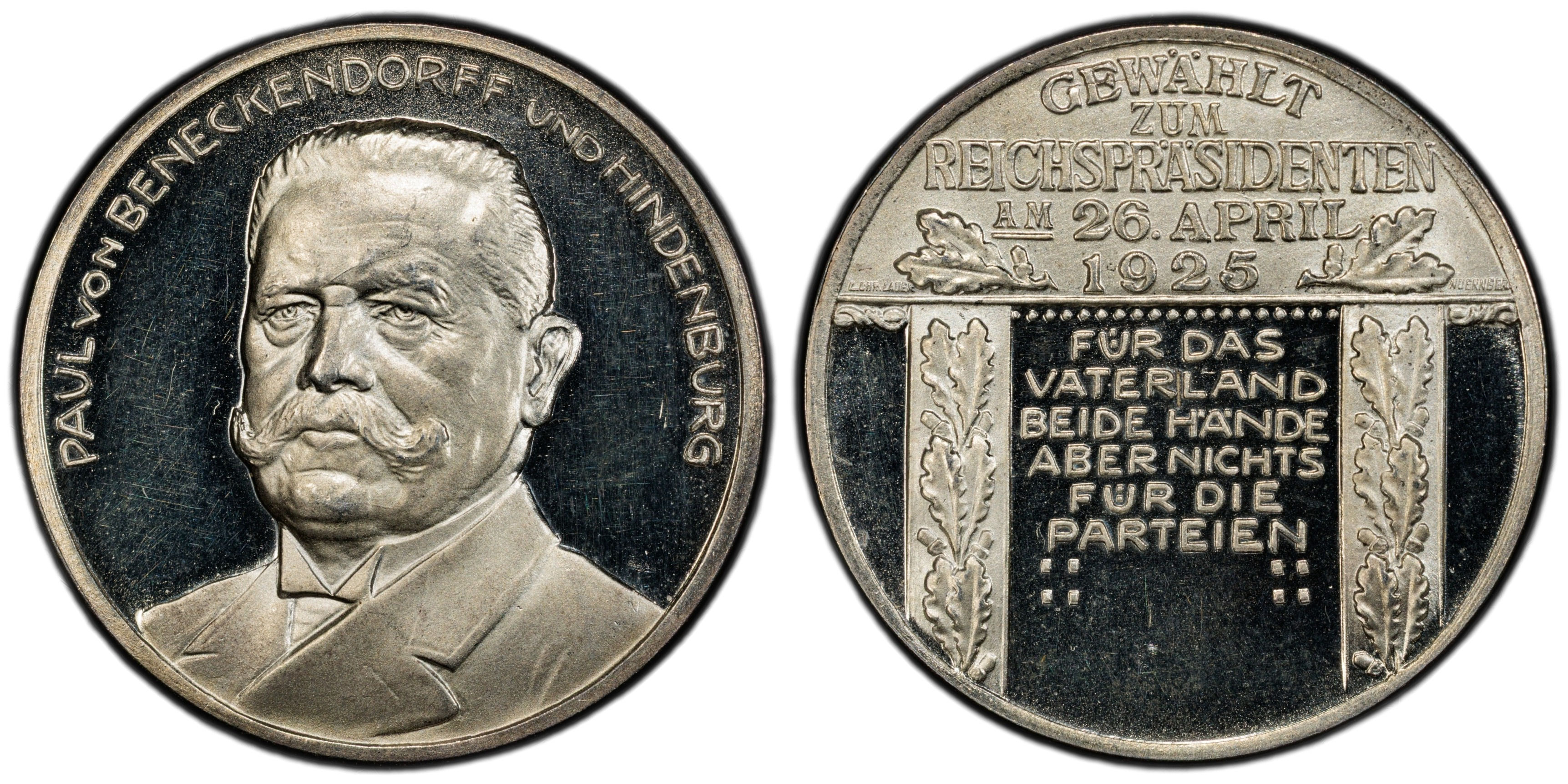 103307 | GERMANY. Paul von Hindenburg silver Medal.