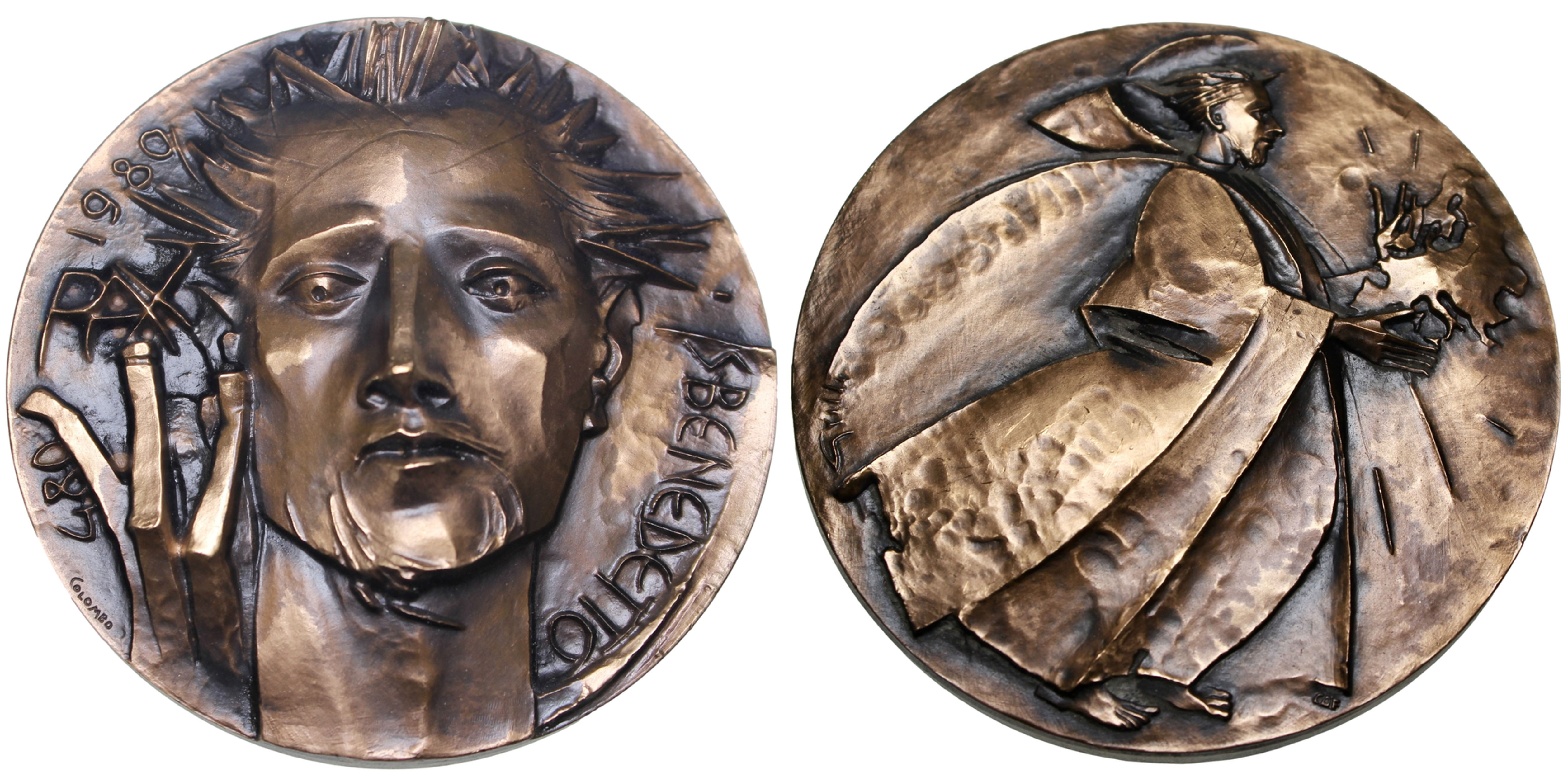 103266 | ITALY. St. Benedict of Nursia bronze Medal.