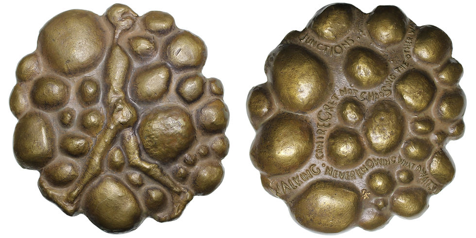 102986 | GREAT BRITAIN & ISRAEL. "Walking" cast bronze Medal.