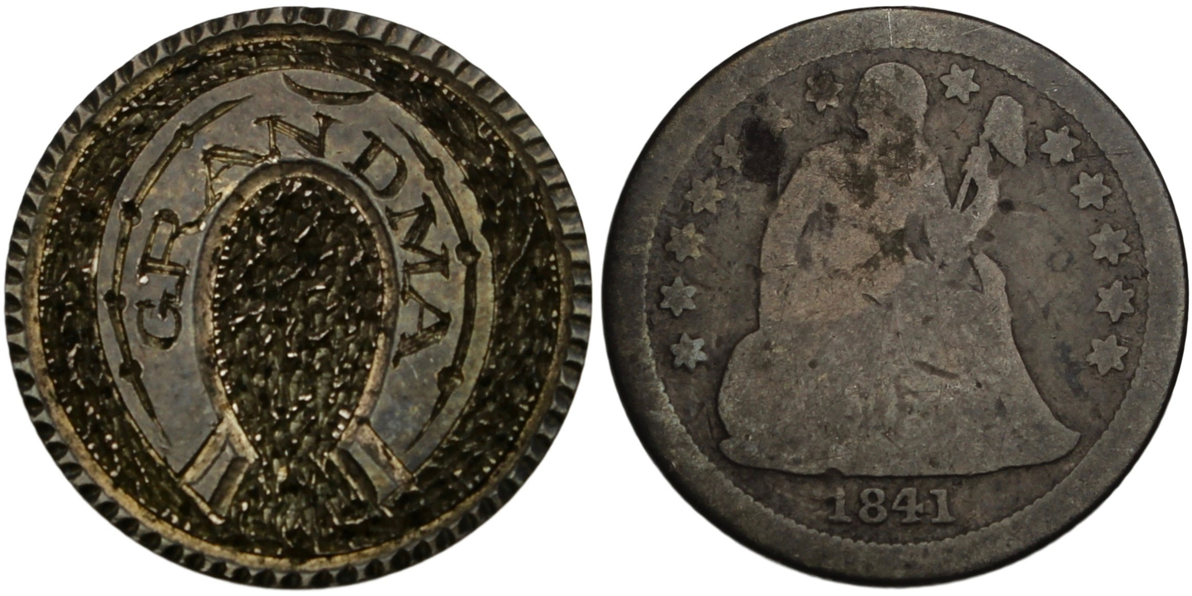 100951 | UNITED STATES. Horseshoe/Grandma silver Love Token.