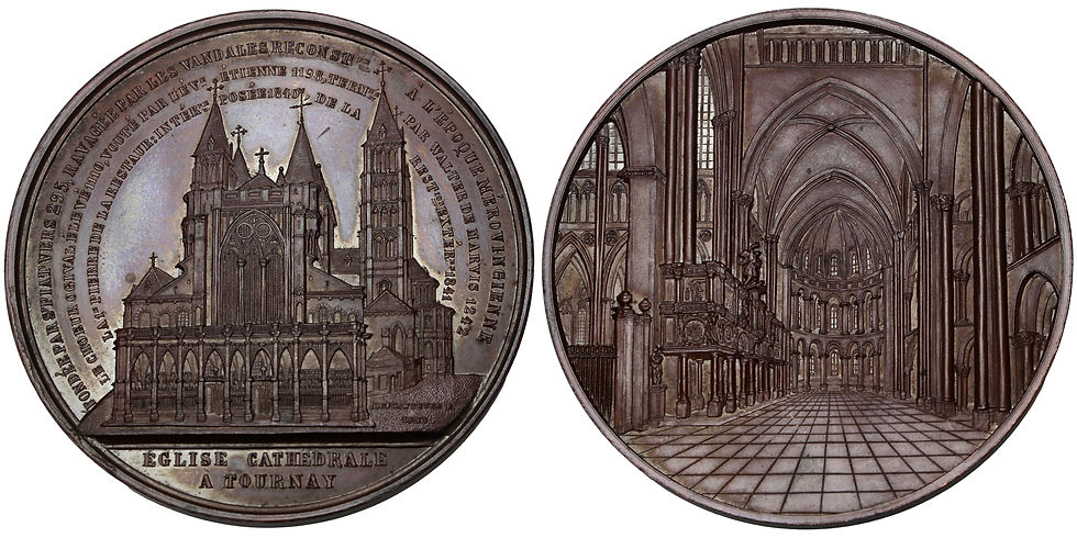 102779 | BELGIUM. Tournai. Notre-Dame Cathedral bronze Medal.
