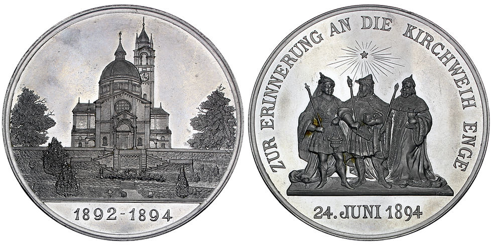 101831  |  SWITZERLAND. Zürich. Kirche Enge/Three Magi aluminum Medal.
