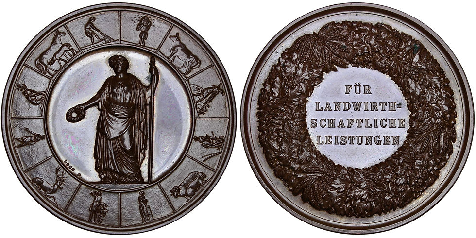 Thumbnail: 101806  |  GERMANY. Agricultural Show bronze Award Medal.