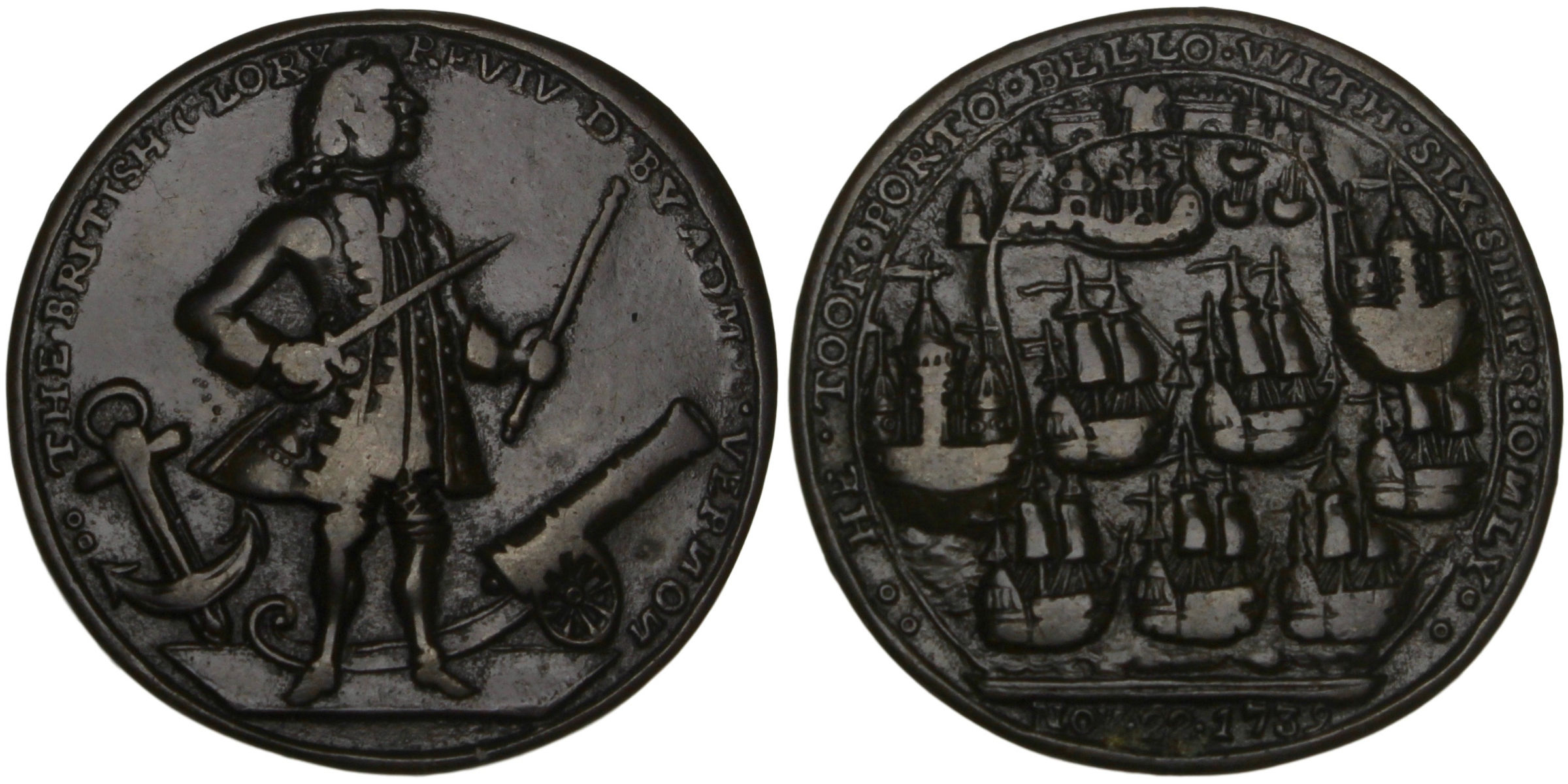 100967  |  UNITED STATES, GREAT BRITAIN, PANAMA & SPAIN. Vernon bronze Medal.