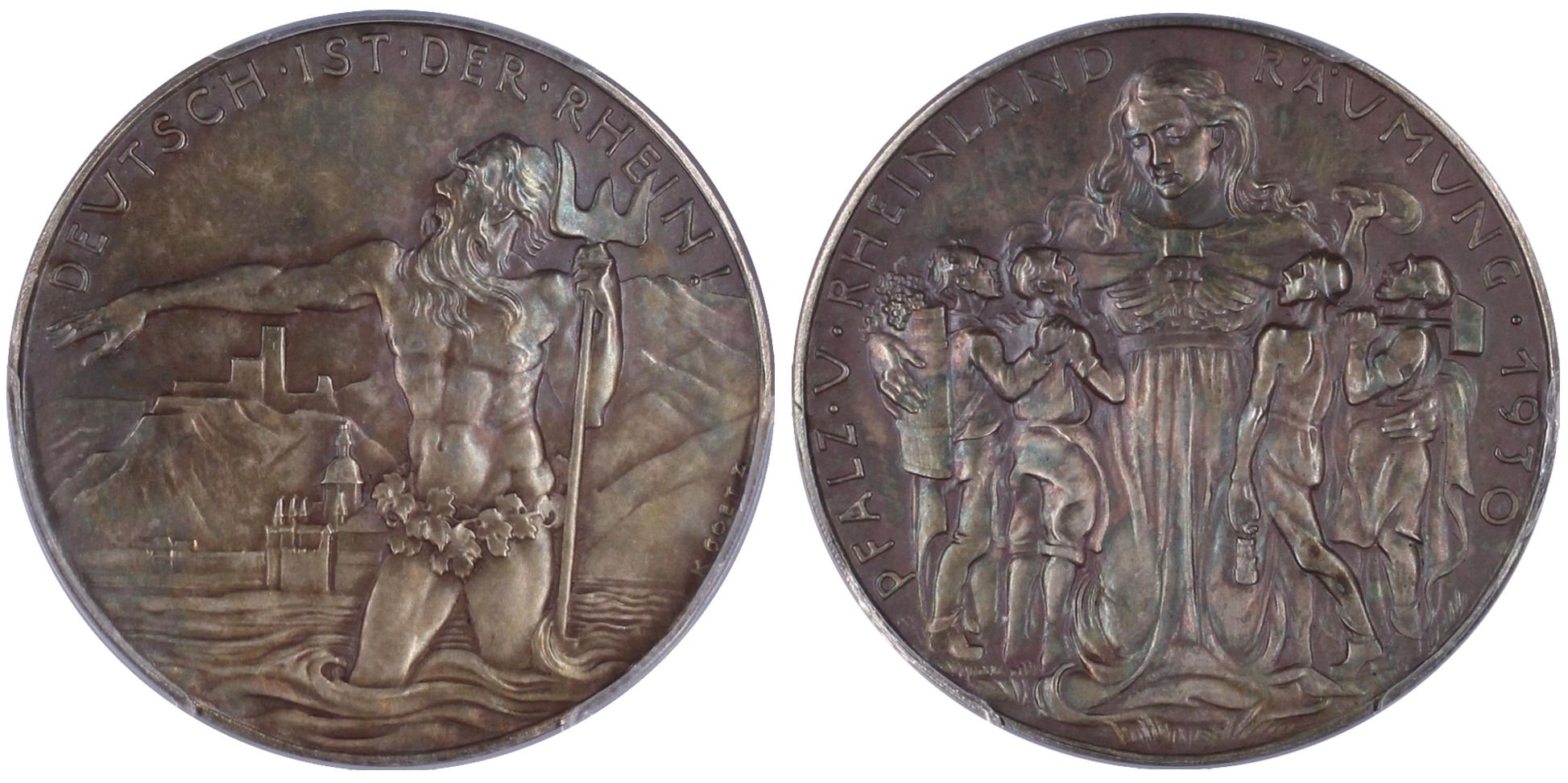 102968 | GERMANY & FRANCE. End of the Occupation of the Rhineland silver Medal