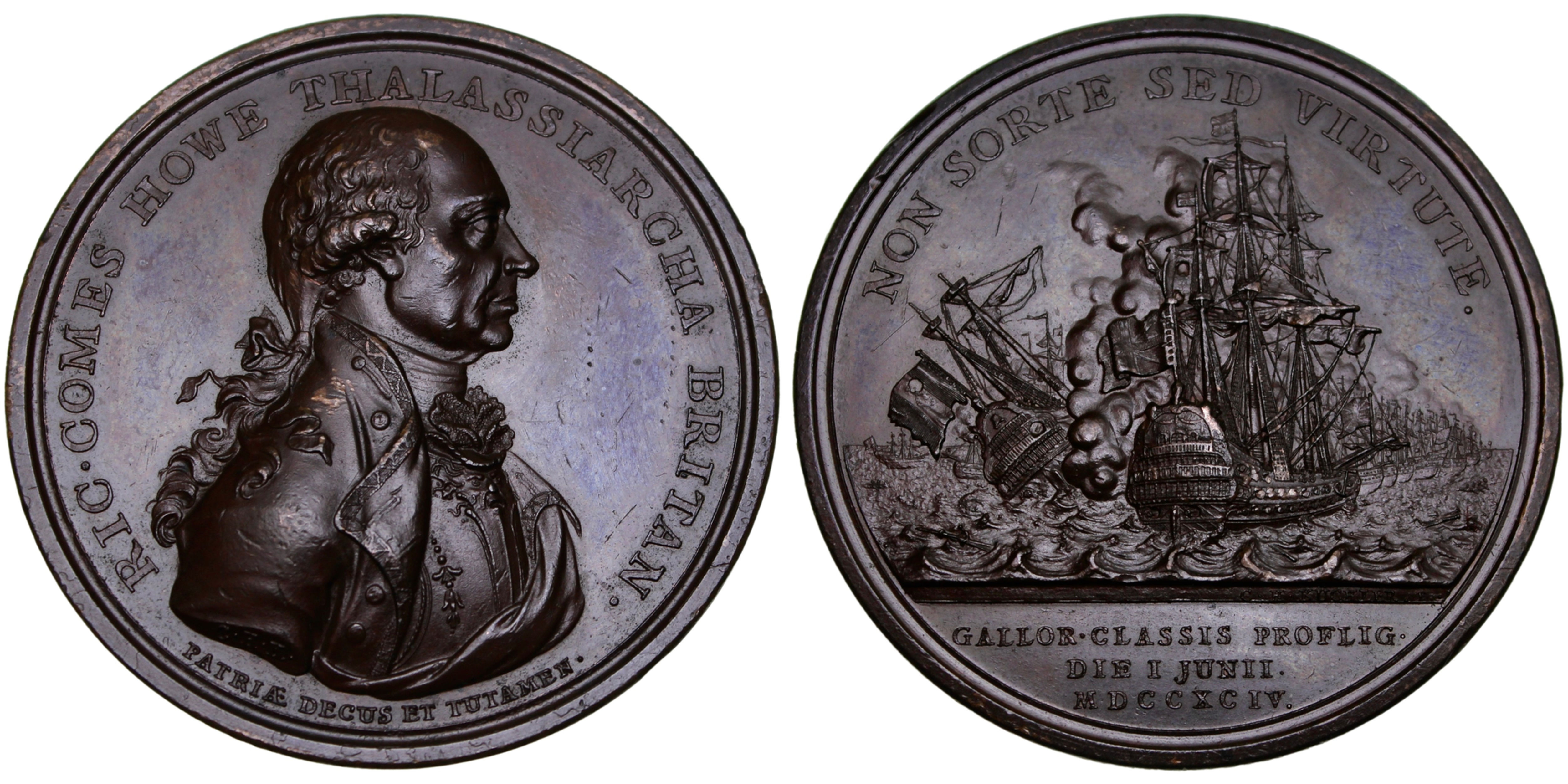 103322 | GREAT BRITAIN. Admiral Richard Howe, 1st Earl Howe bronze Medal.
