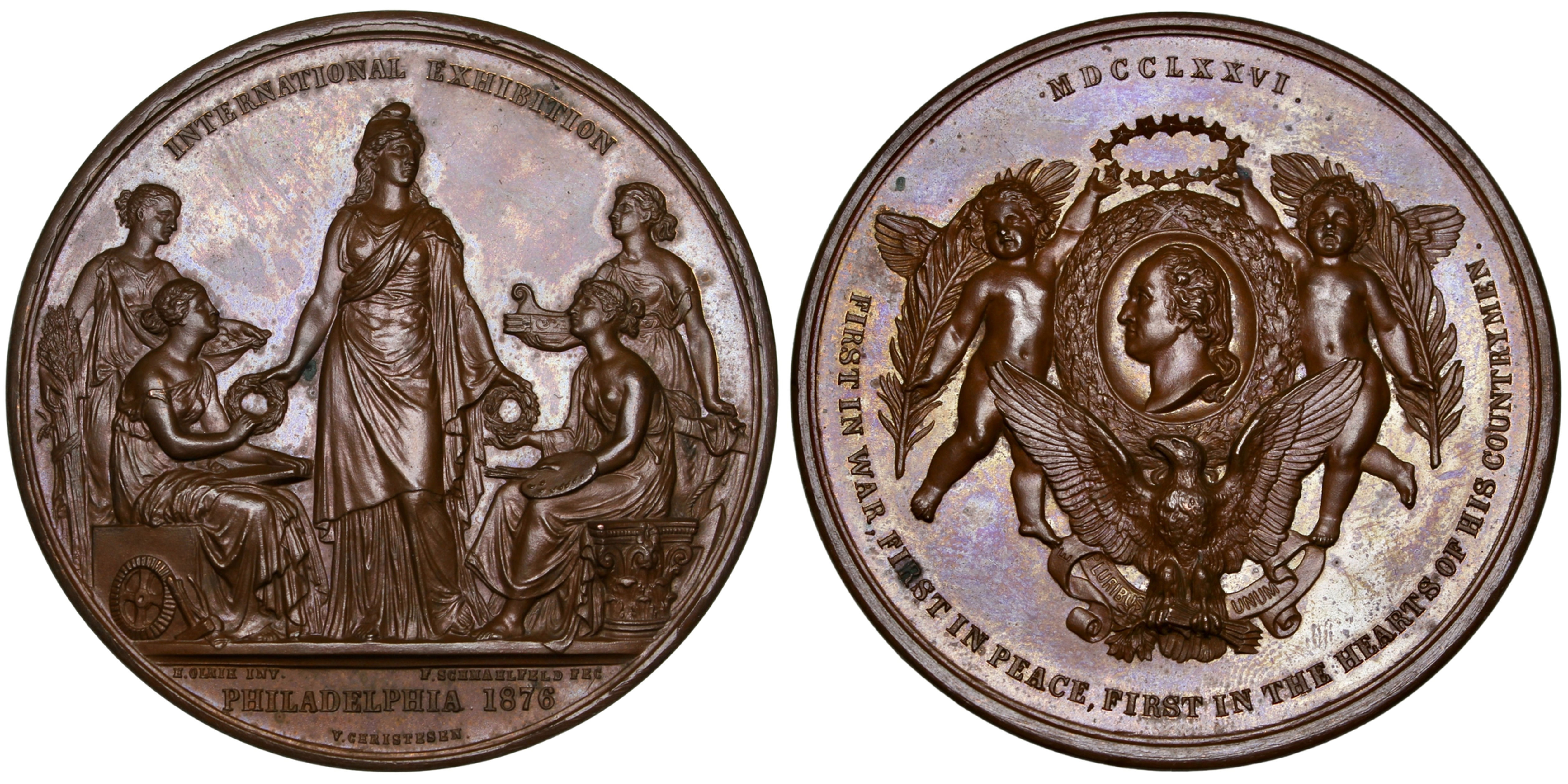103353 | UNITED STATES & DENMARK.. Centennial Expo/Danish bronze Medal.