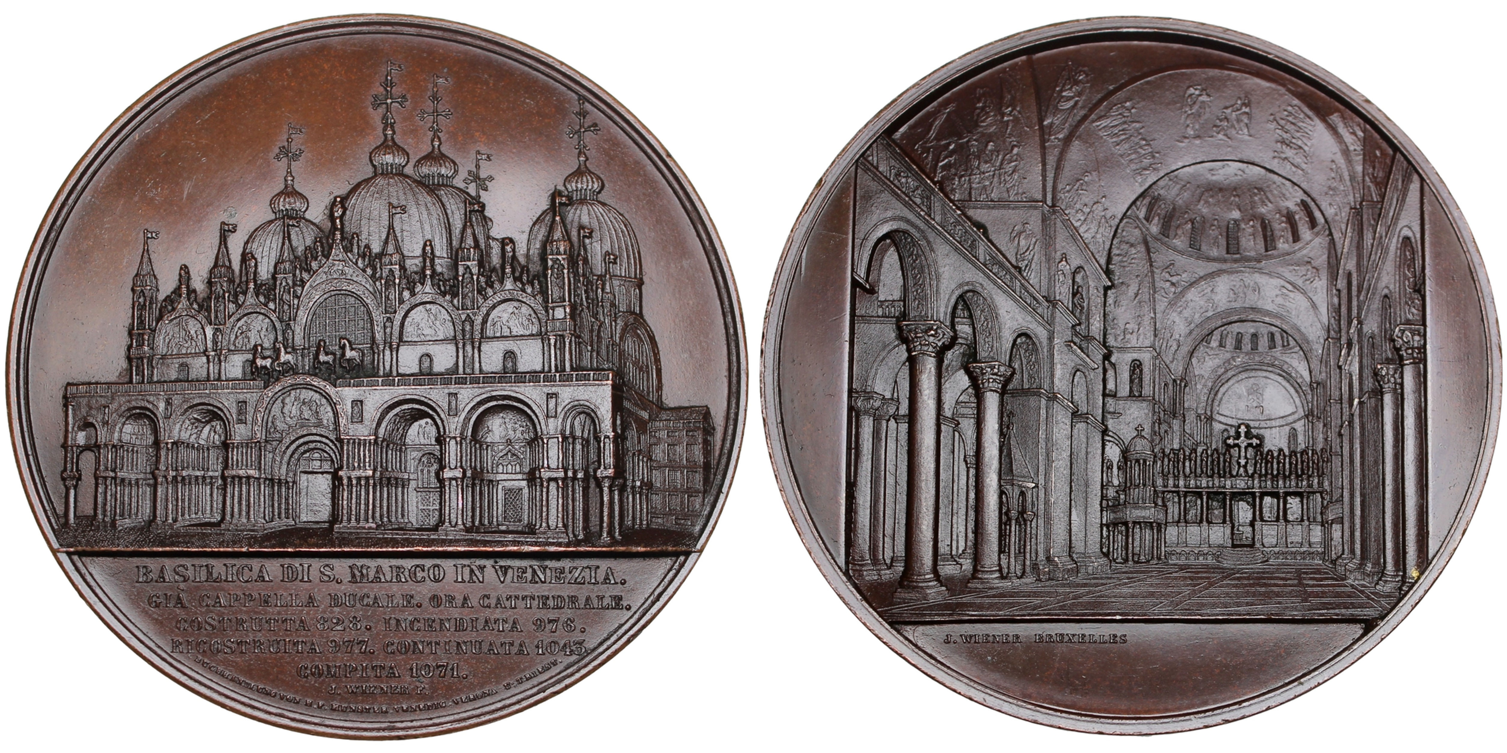 102467 | ITALY. Venice. St. Mark's Basilica bronze Medal.
