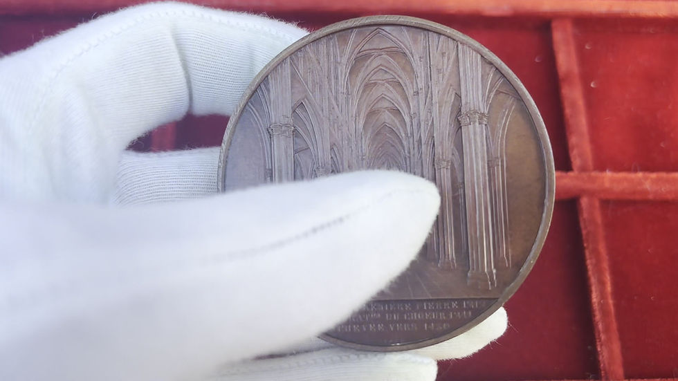 Thumbnail: 103540  |  FRANCE. Reims. Cathedral of Reims bronze Medal.